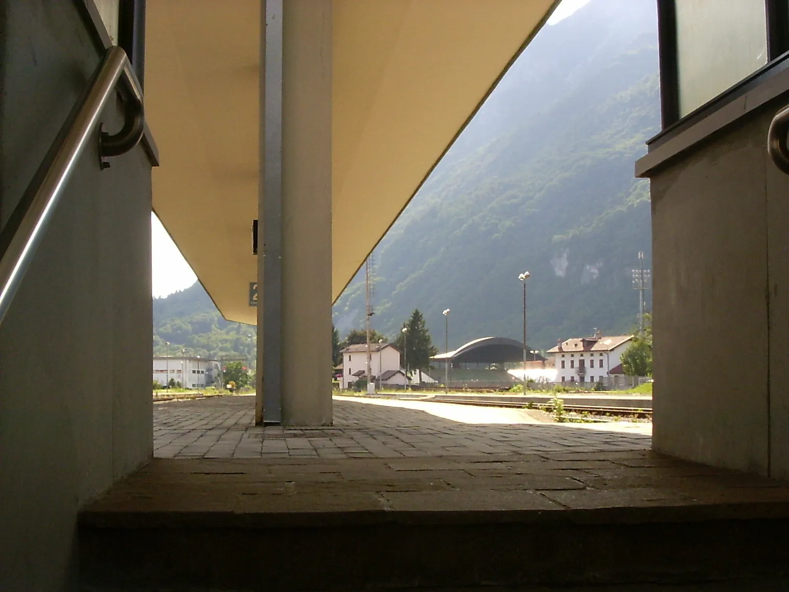 Photo showing: Platform at Ponte nelle Alpi-Polpet train station