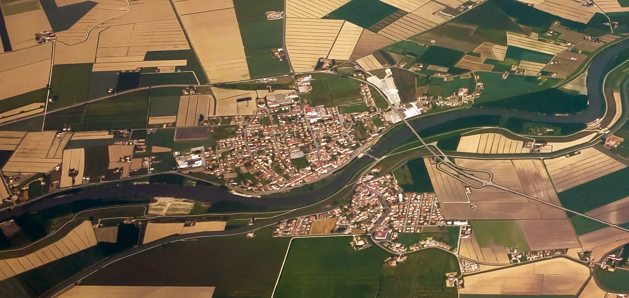 Photo showing: Aerial view of Ariano nel Polesine, Veneto, Italy.