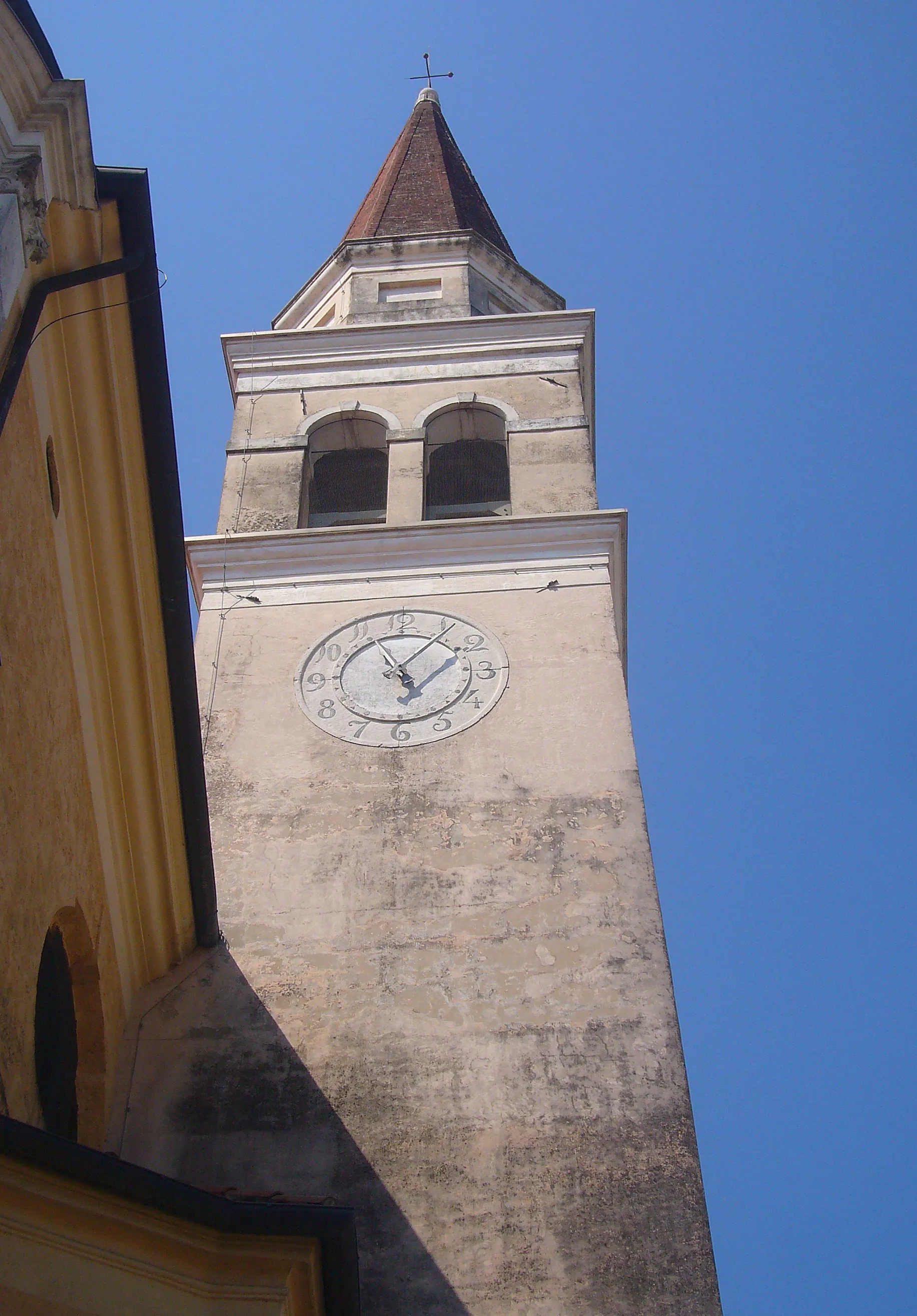 Photo showing: Il campanile della chiesa parrocchiale di Rossano Veneto