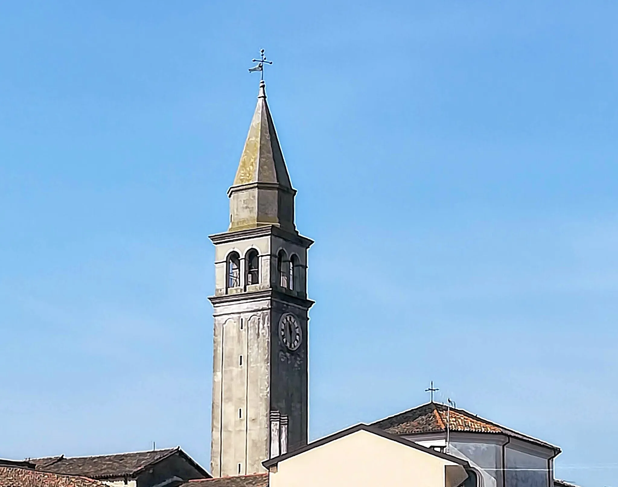 Photo showing: Il campanile della chiesa di Teor