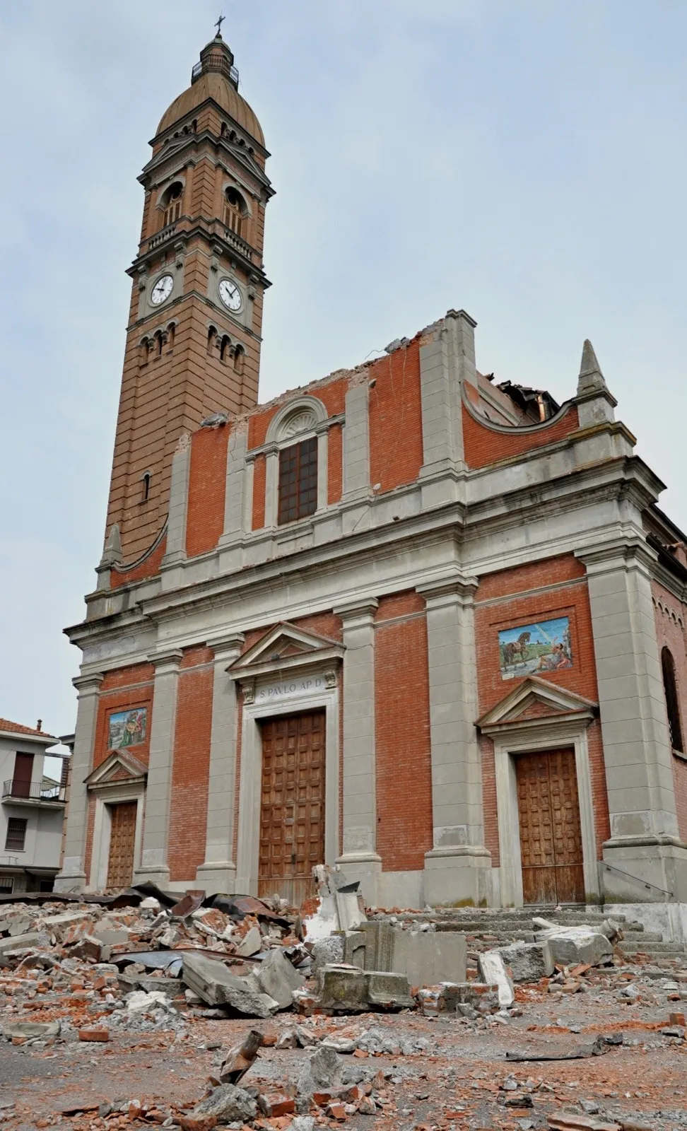 Photo showing: Terremoto 2012, l'ottocentesca chiesa di Mirabello