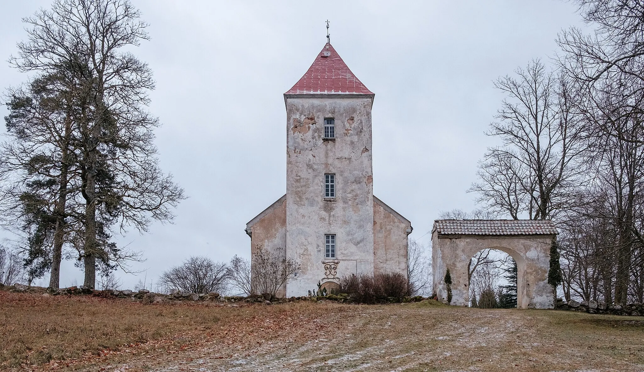 Photo showing: Sātu luterāņu baznīca. Celta 1774. gadā.