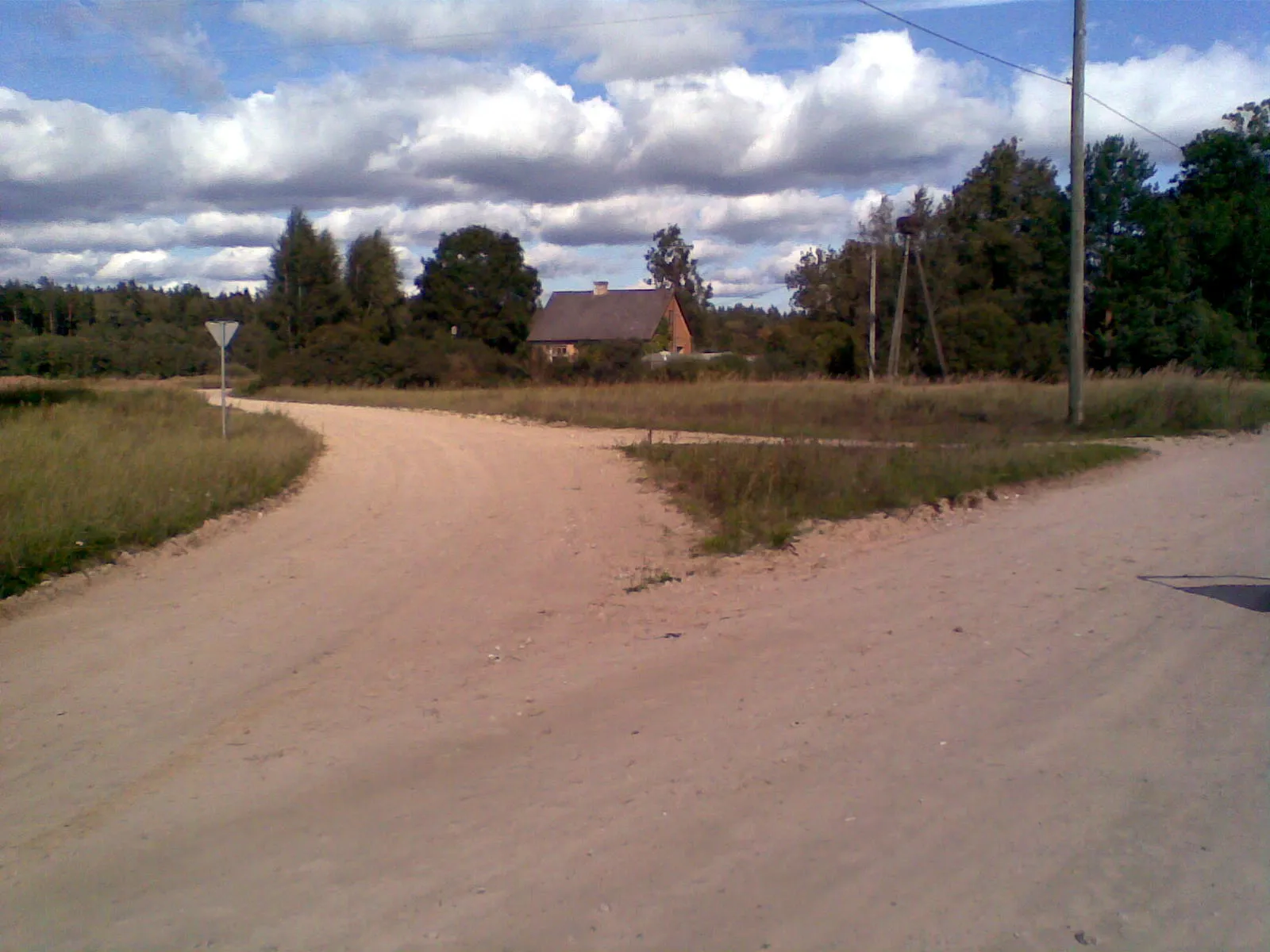 Photo showing: Crossroads near Zālīte, Latvia