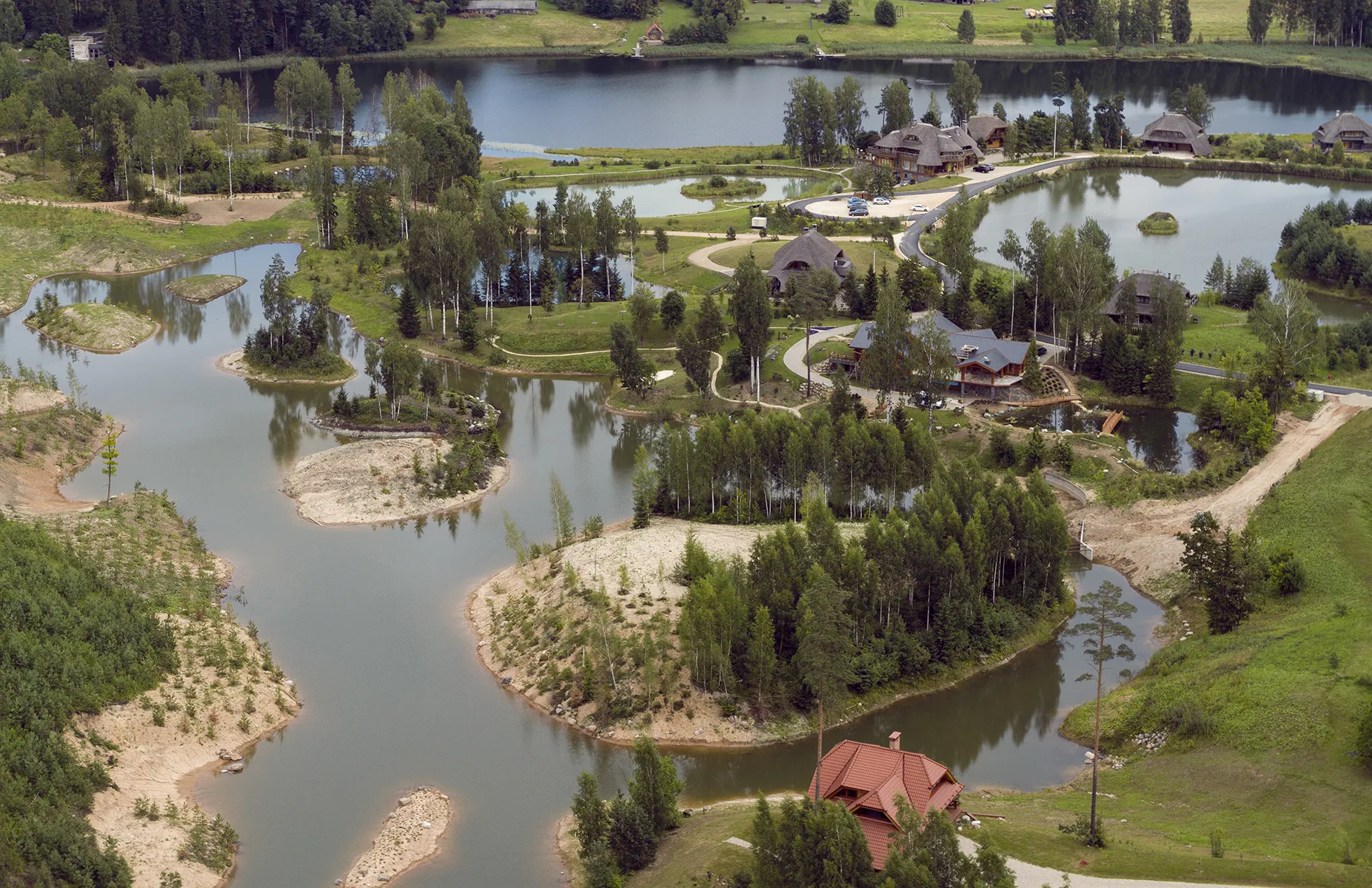 Photo showing: Amatciems (Latvian). Amatciems is an eco-village in Drabesh Parish (Amatian Region, Latvia). It is one of the examples of landscape architecture.