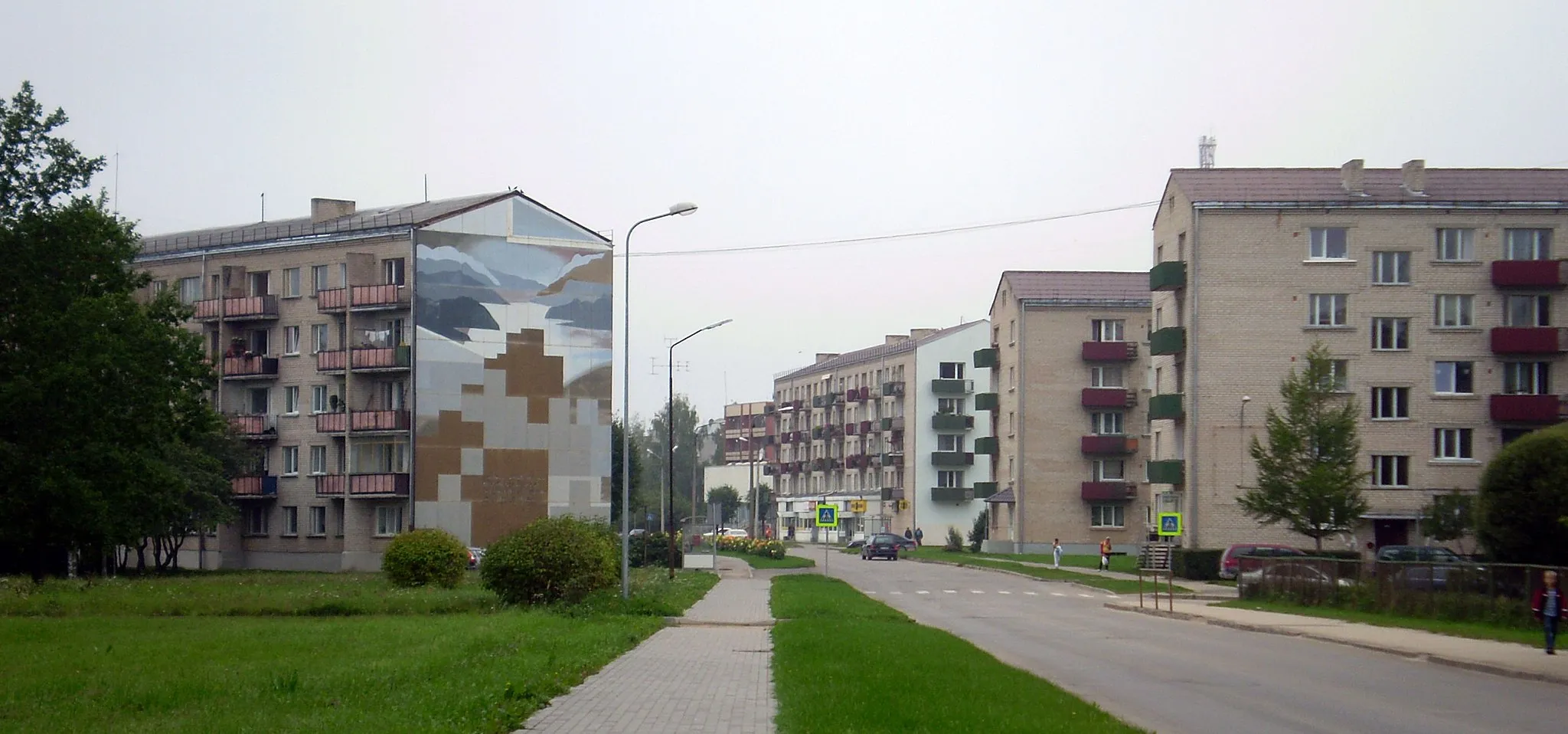 Photo showing: A road in Aizkraukle