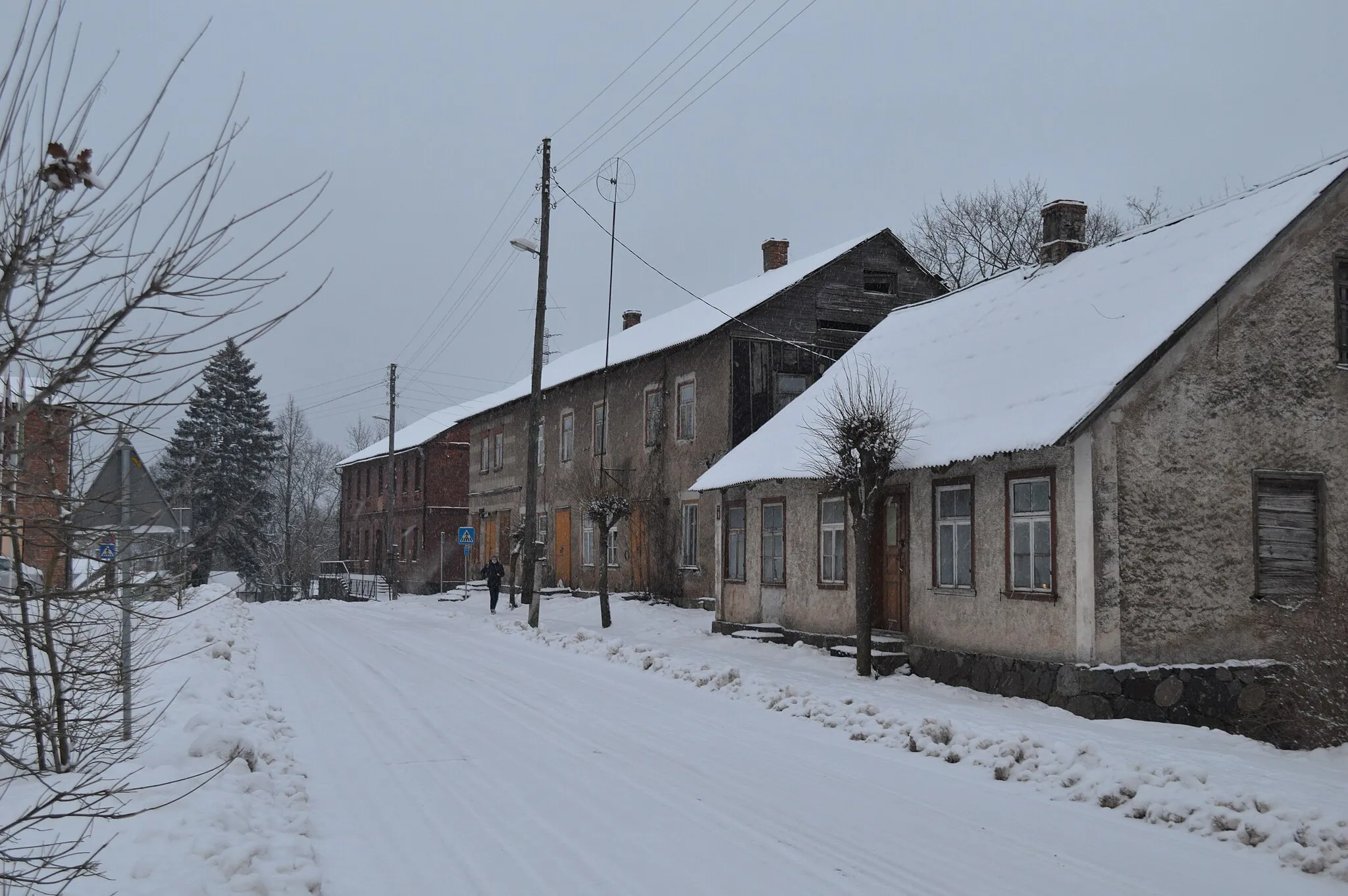 Photo showing: Brīvības street in Viesīte.