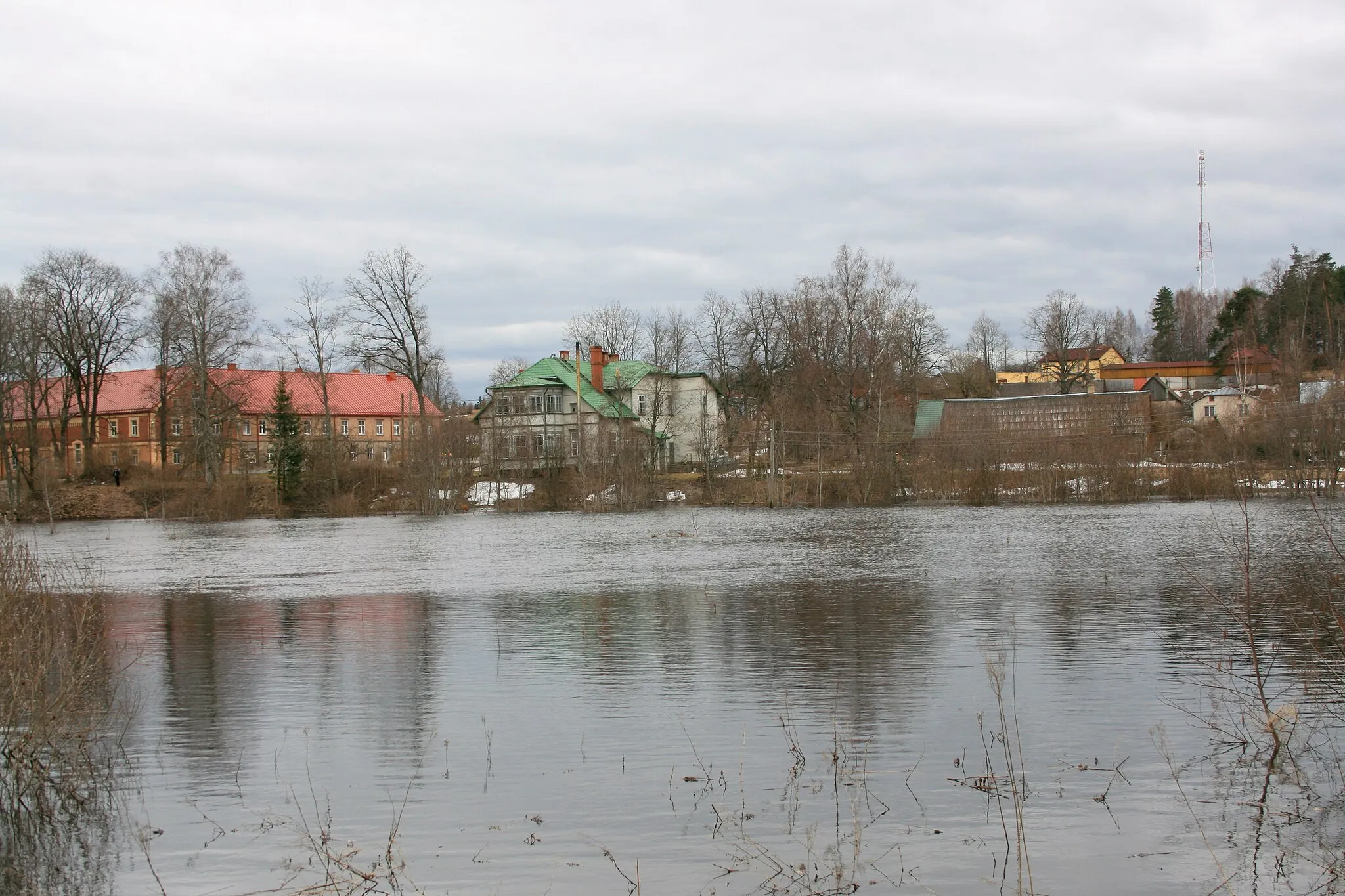 Photo showing: Plācis.Brasla plūdu laikā.River Brasla spring floods