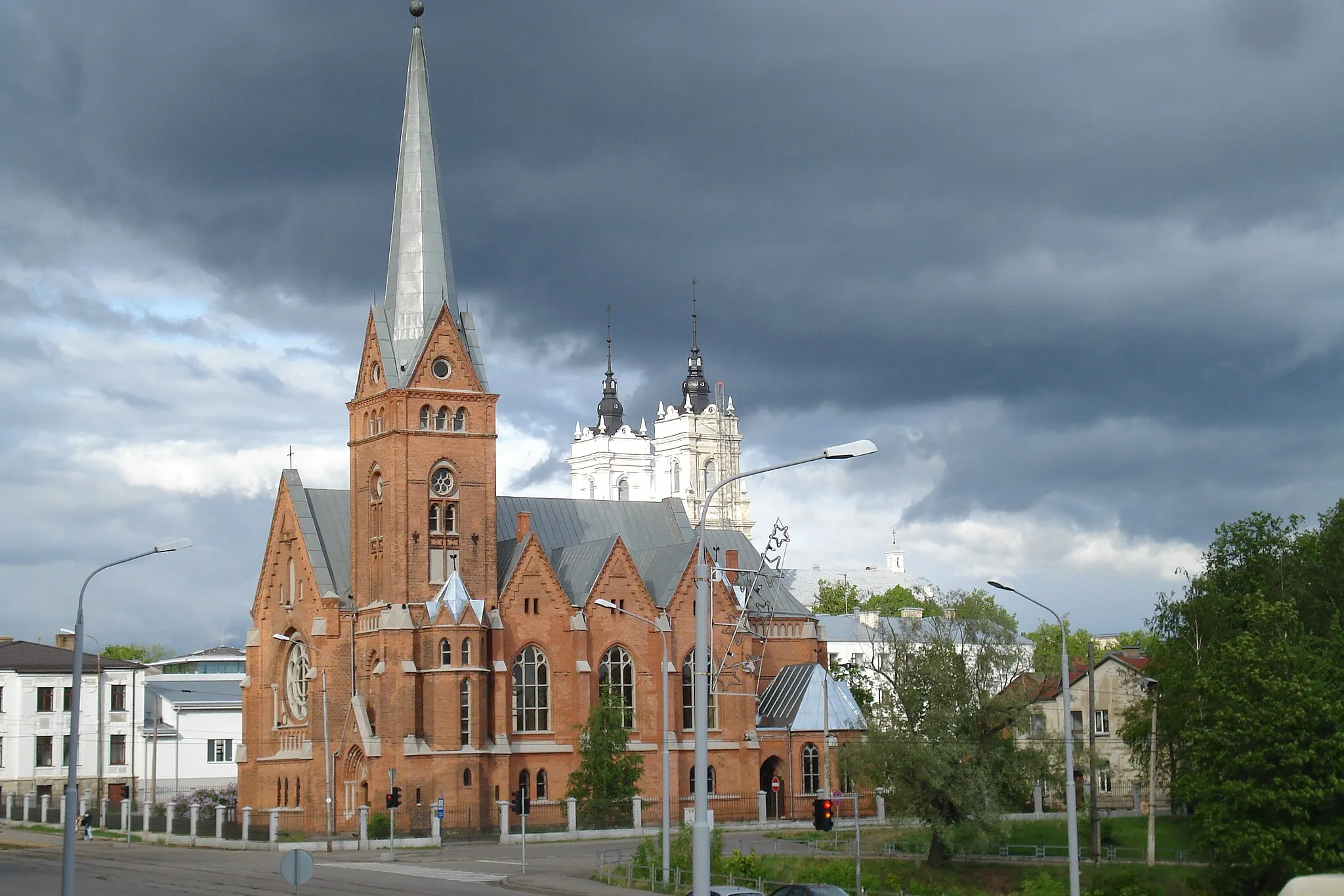 Photo showing: Daugavpils Evangelical Lutheran Cathedral of Martin Luther. Address: 18. novembra iela at Varšavas iela
