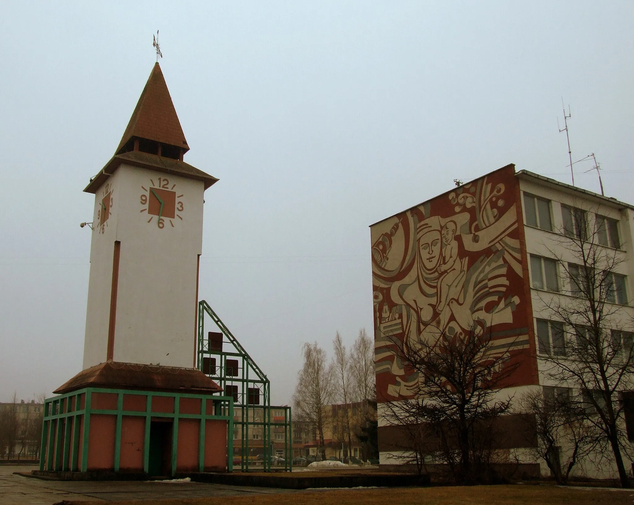 Photo showing: Naujoji Akmene clock