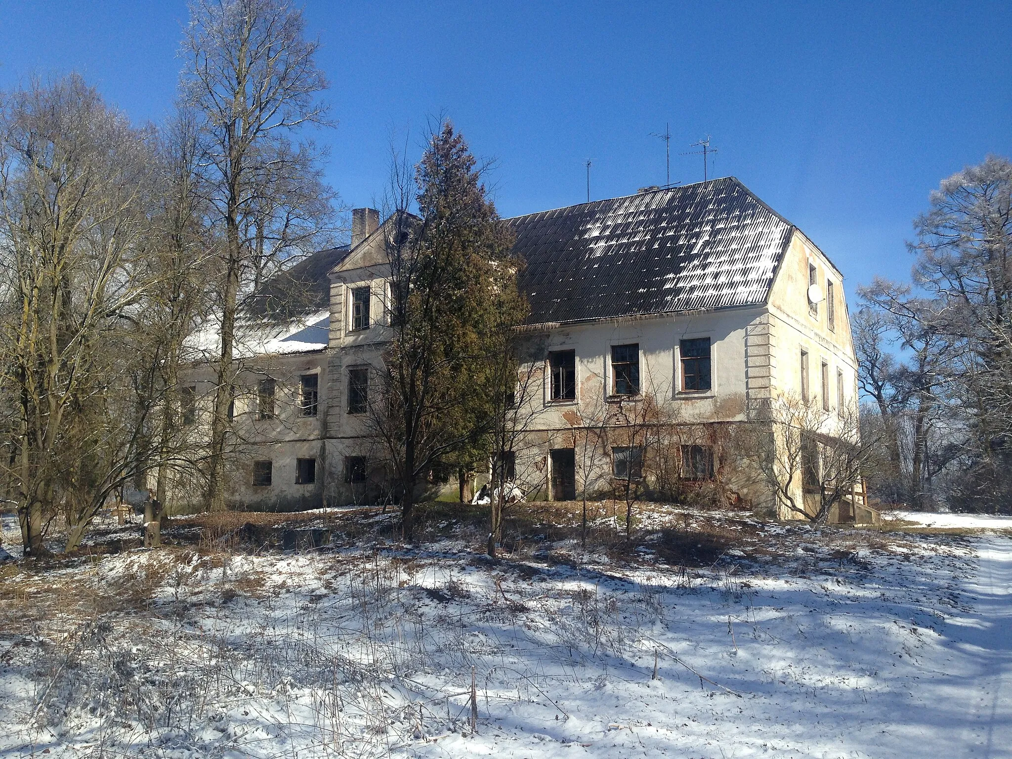 Photo showing: Bērzmuižas kungu māja (vēlāk arī skola un dzīvojamais nams)