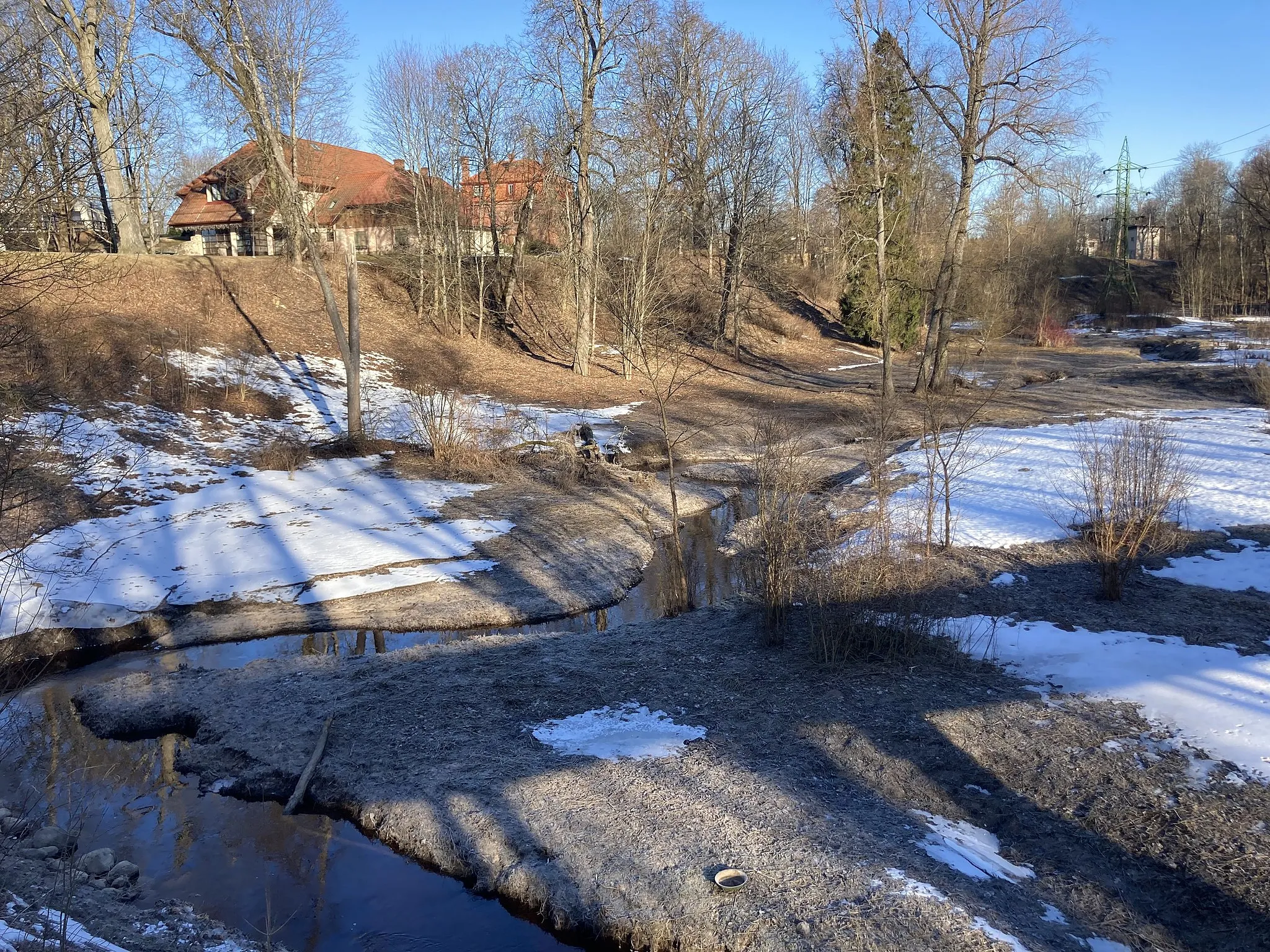 Photo showing: Stream Rātsupīte in Valmiera, Latvia.