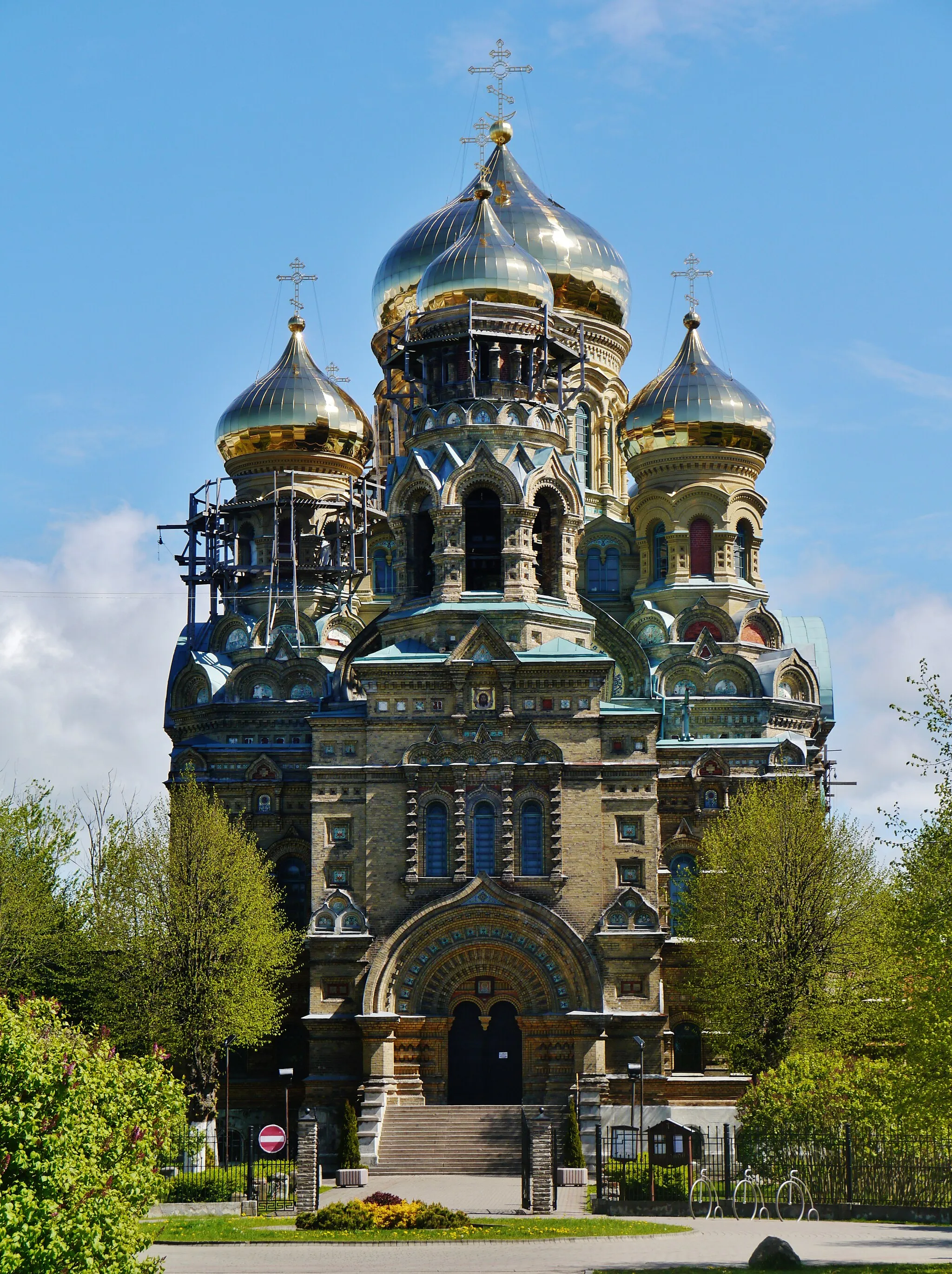 Photo showing: facade of the Russian Orthodox Cathedral St. Nicholas, Liepaja-Karosta, Latvia