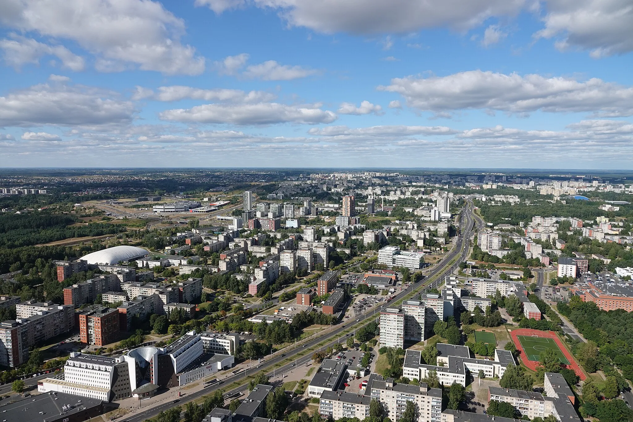 Photo showing: View from Vilnius TV Tower in Lithuania.