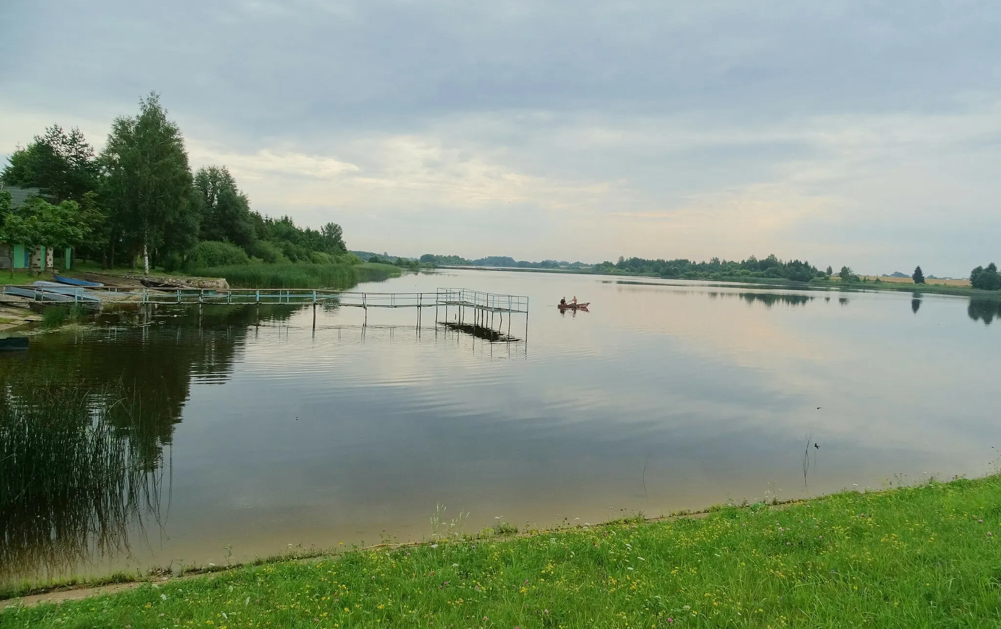 Photo showing: Sablauskiai, pond, Akmenė district, Lithuania