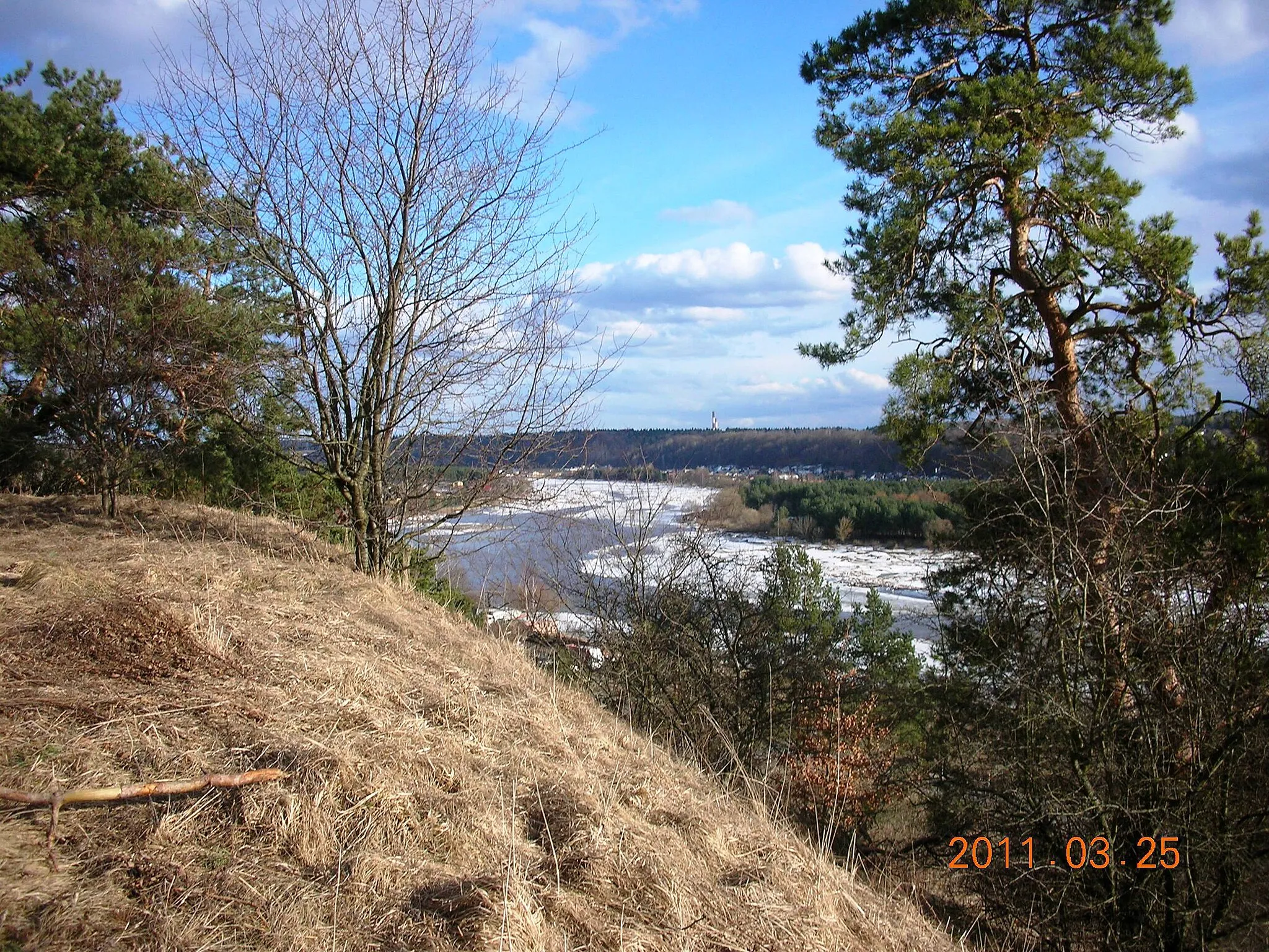 Photo showing: View from the mound towards Neris river