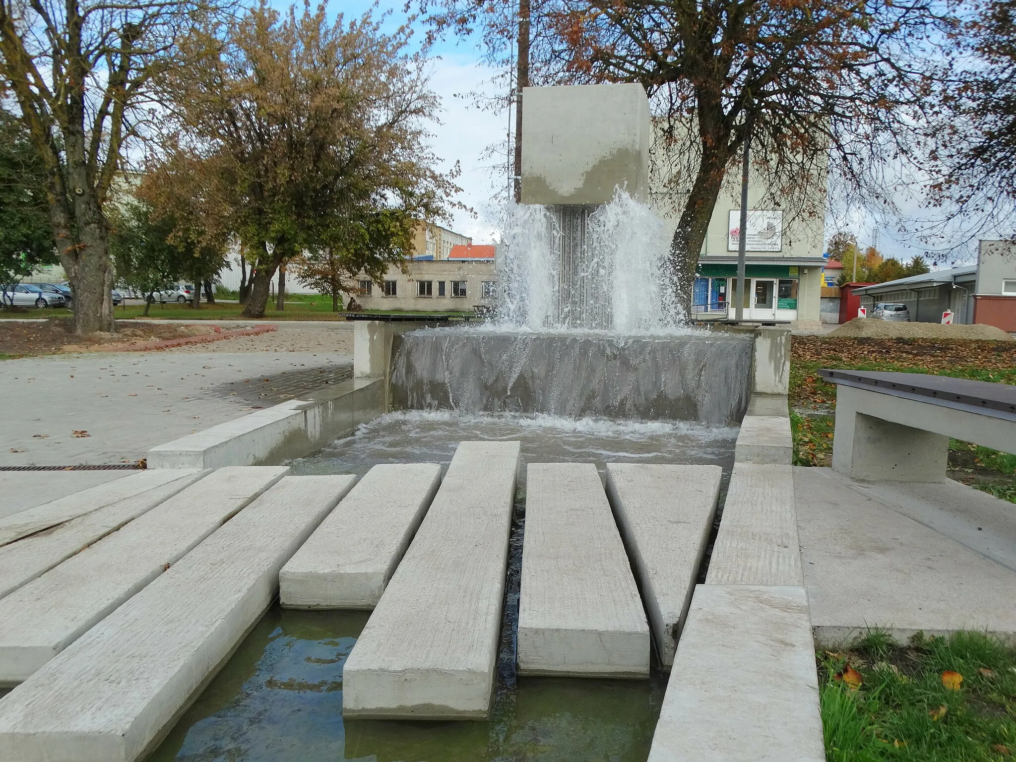 Photo showing: Fountain, Raseiniai, Lithuania