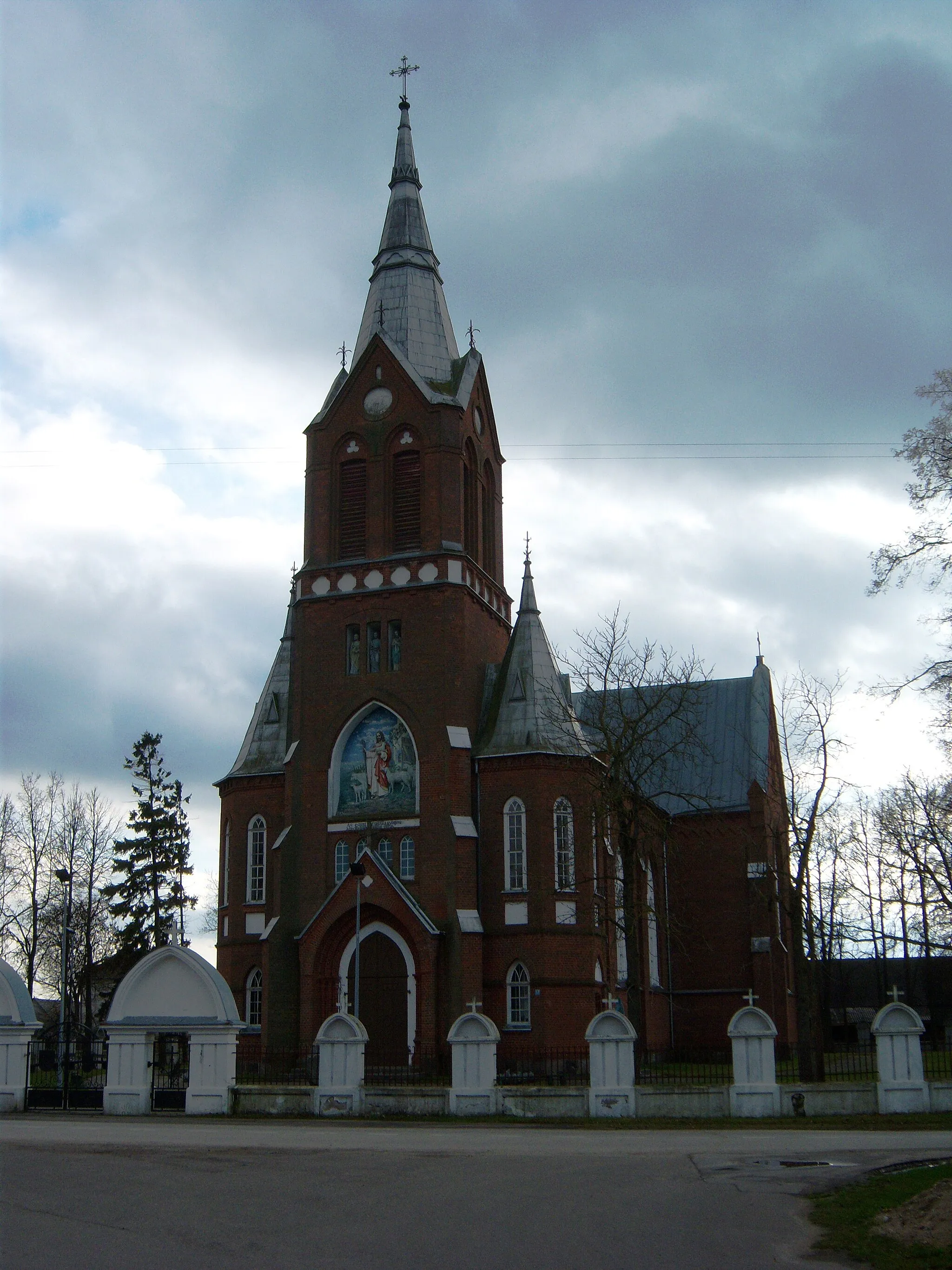 Photo showing: Roman Catholic Church of Blessed Virgin Mary in Miežiškiai, Panevėžys District, Lithuania
