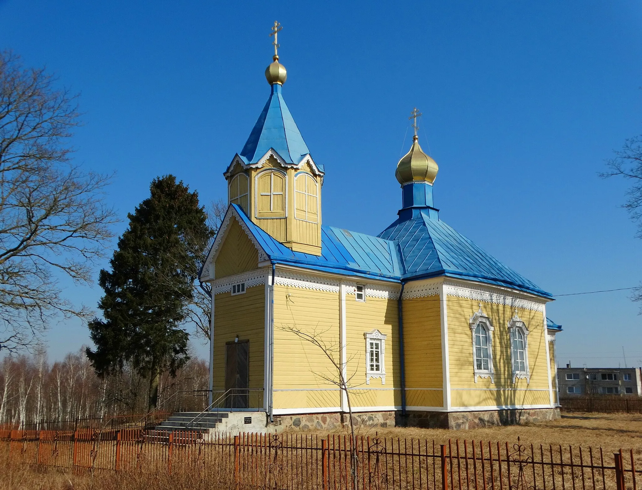 Photo showing: Orthodox church in Kaunatava, Telšiai district, Lithuania
