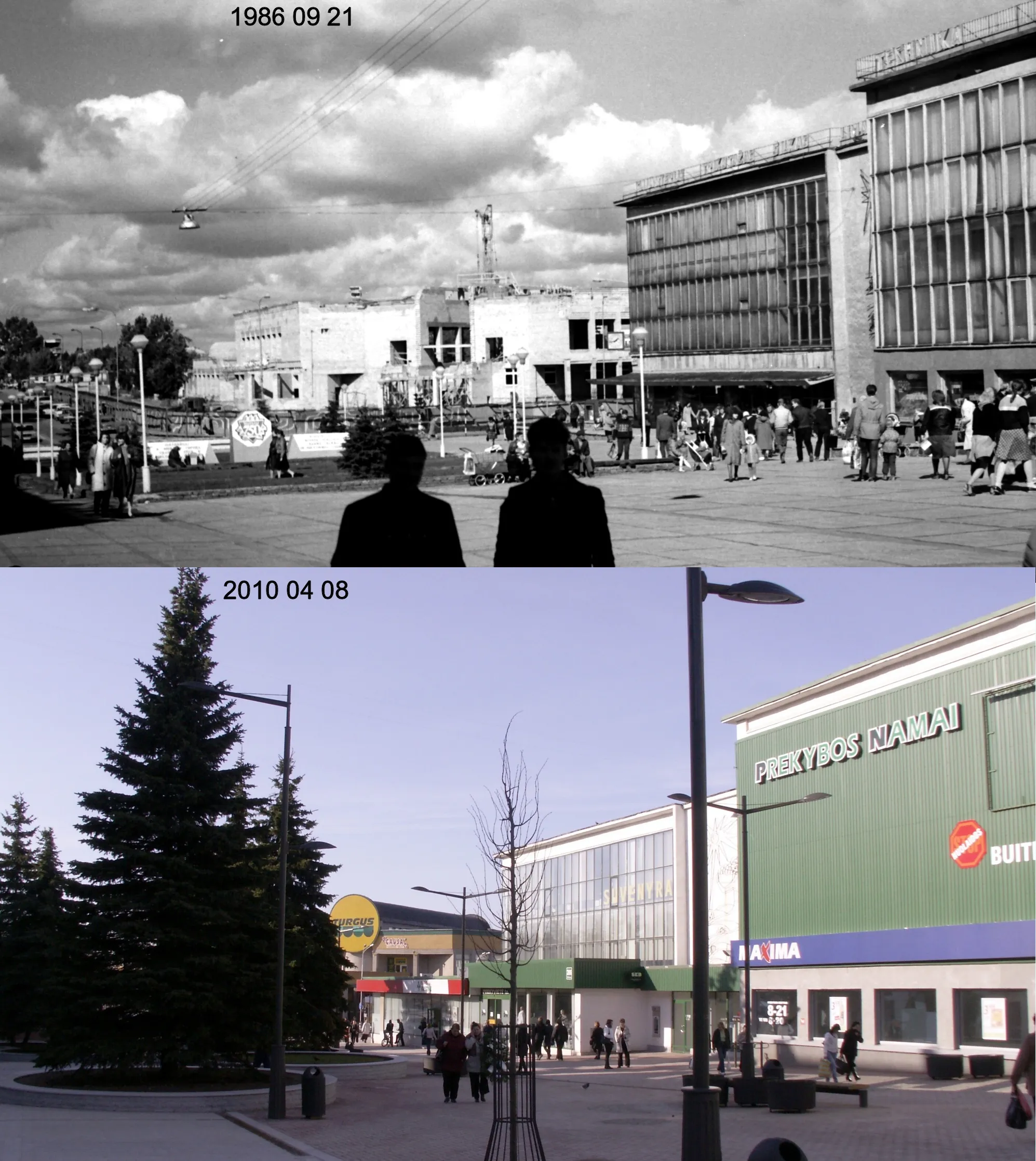 Photo showing: Vilniaus str. in Šiauliai 1986-2010, Lithuania