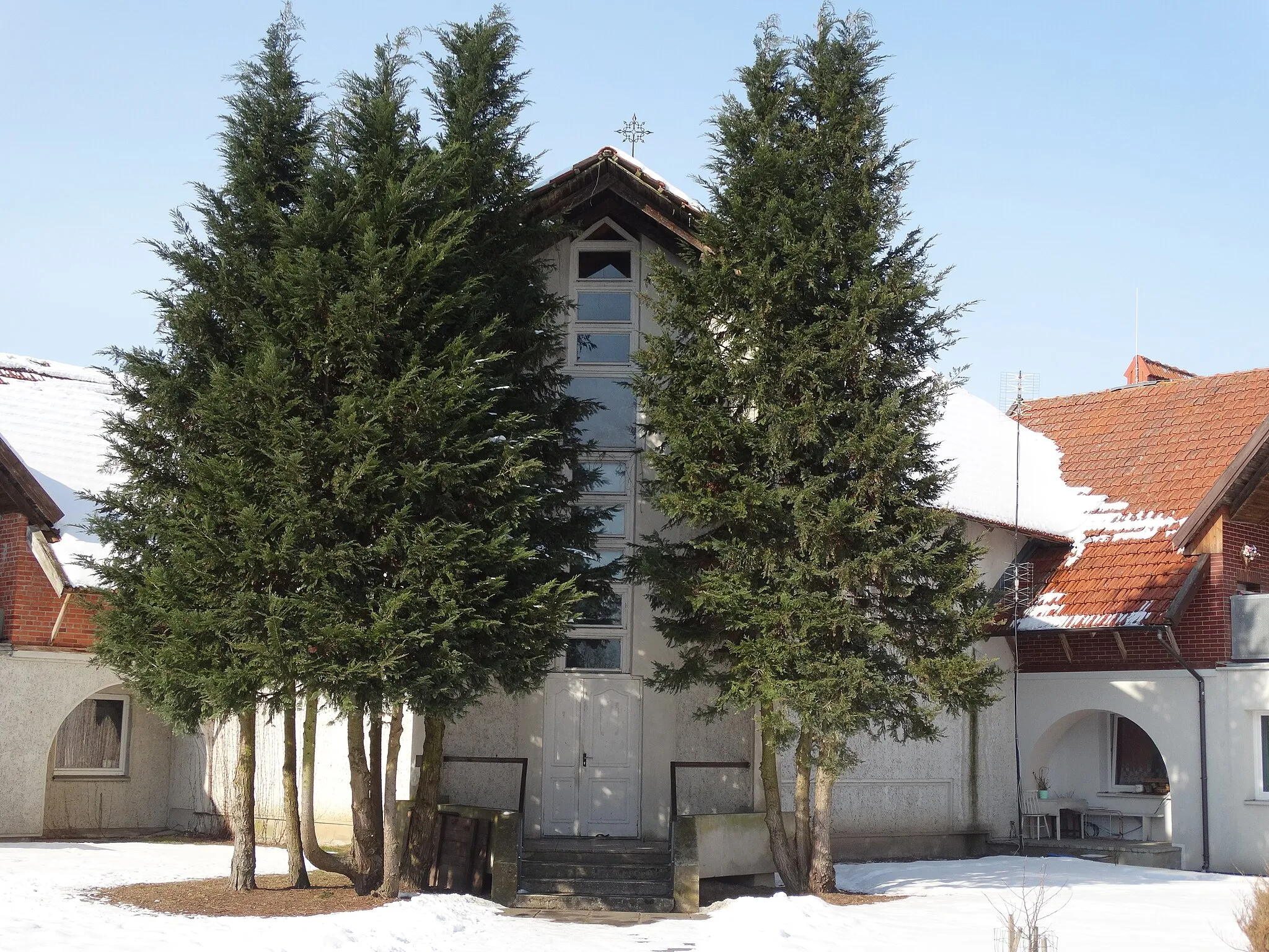 Photo showing: Catholic chapel, Juknaičiai, šilutė district, Lithuania