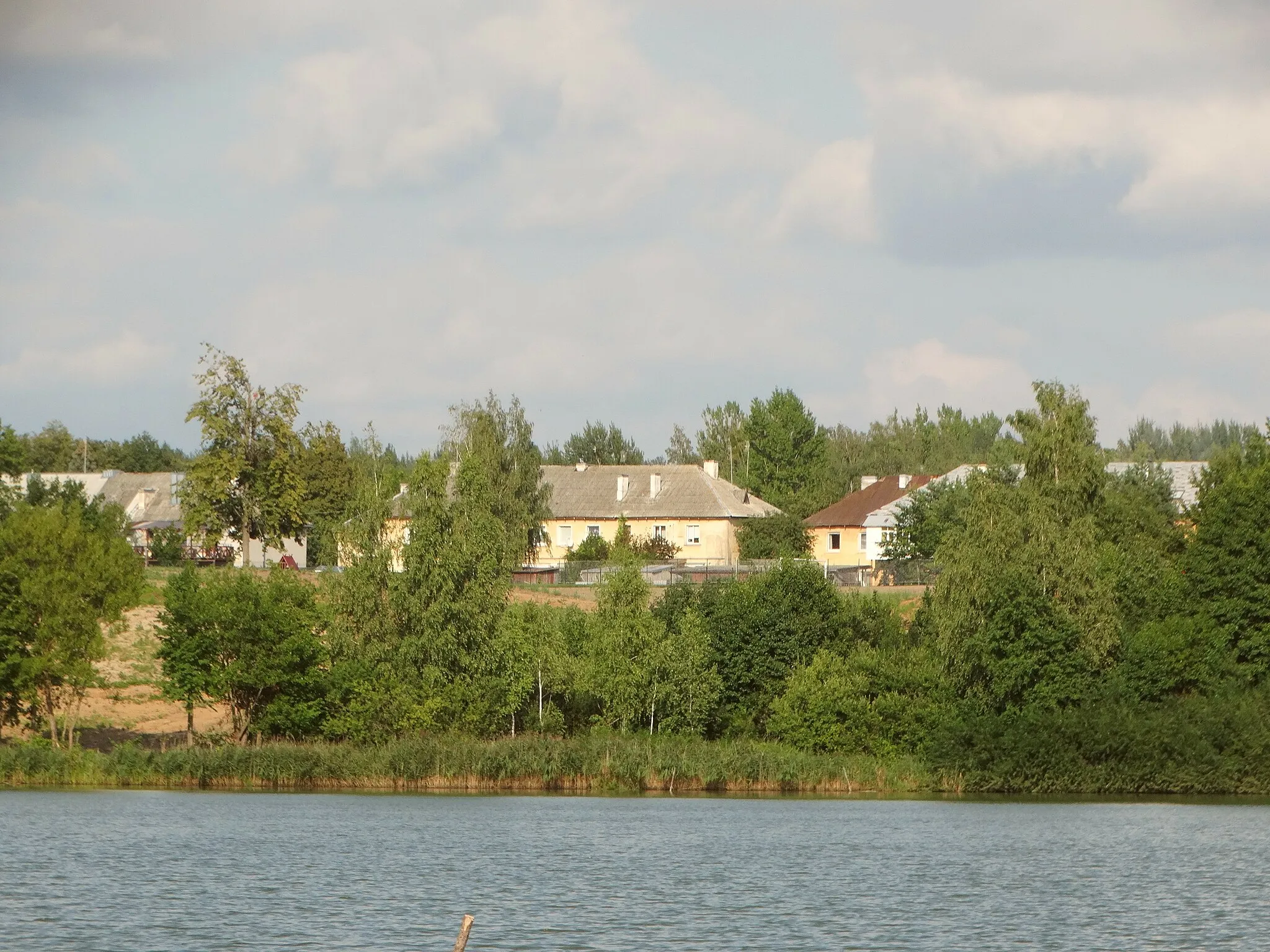 Photo showing: Pond in Linksmakalnis, Kaunas District. Lithuania