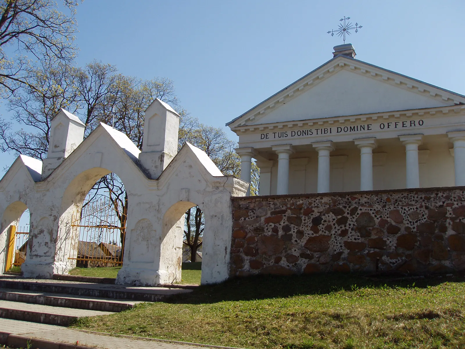 Photo showing: Church of Onuskis, Dzukija, Lithuania