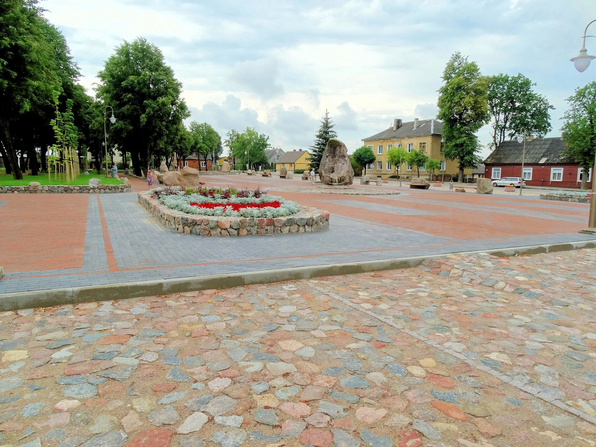 Photo showing: Square, Akmenė, Lithuania