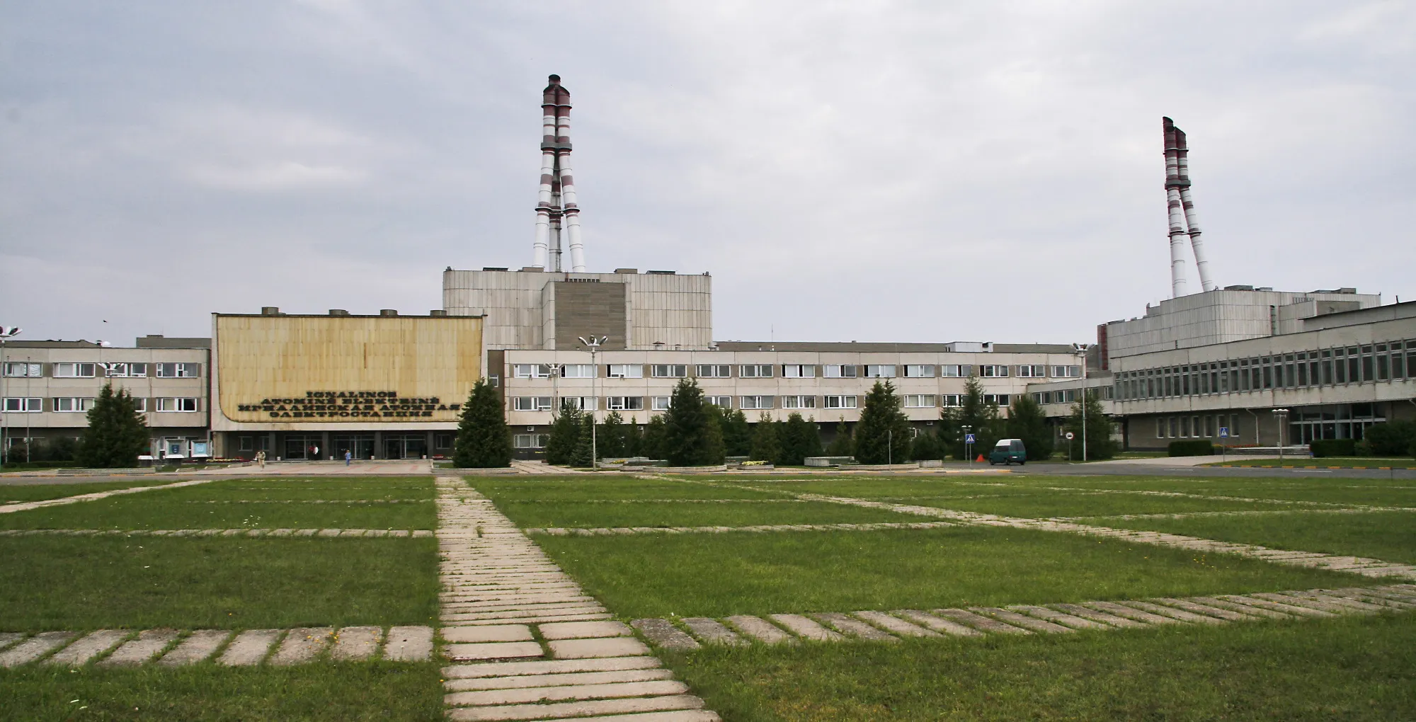 Photo showing: Ignalina Nuclear Power Plant, Lithuania with both Towers