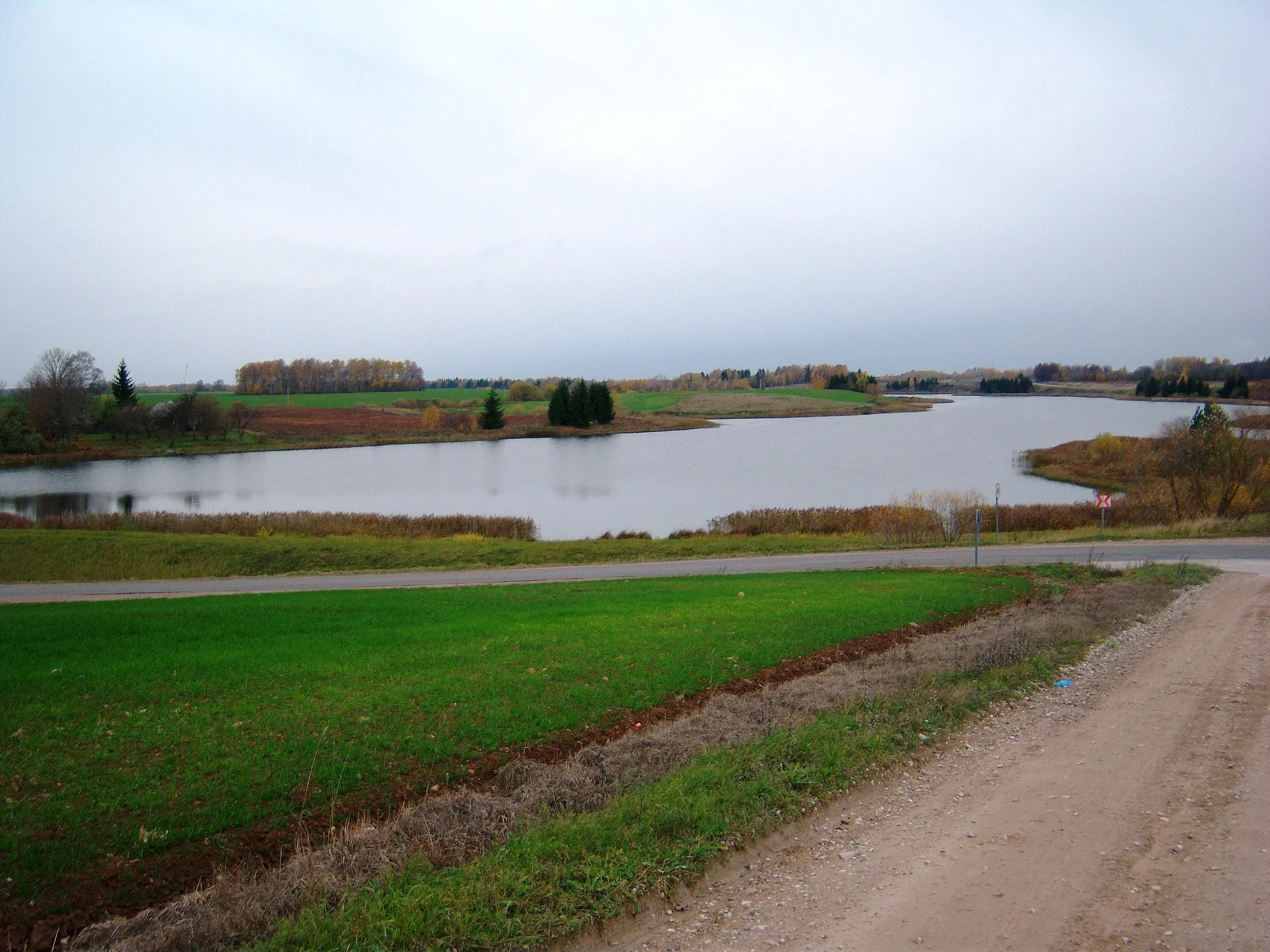 Photo showing: Pond in Pagojė,  Anykščiai District, Lithuania