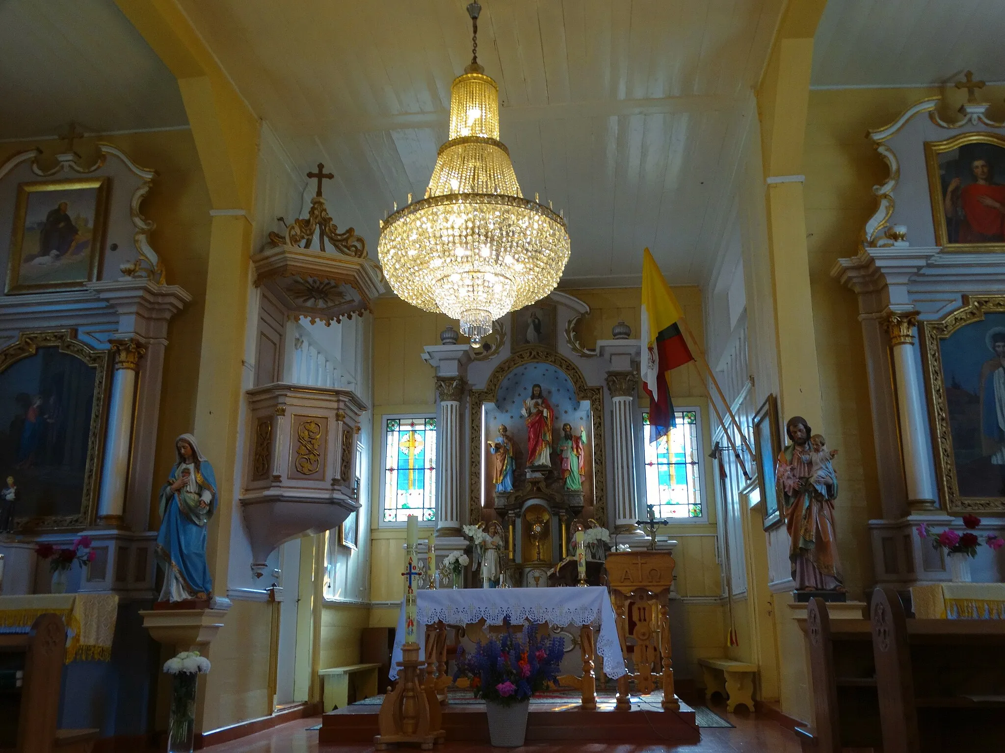 Photo showing: Catholic Church, Kaimelis, Šakiai District, Lithuania