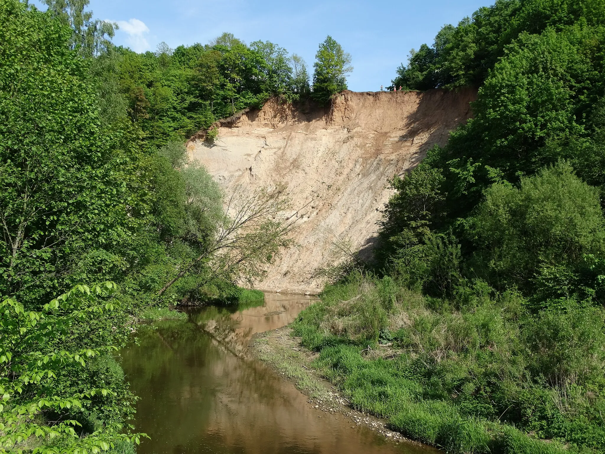 Photo showing: Jiesia River outcrop, in Rokai, Kaunas, Lithuania