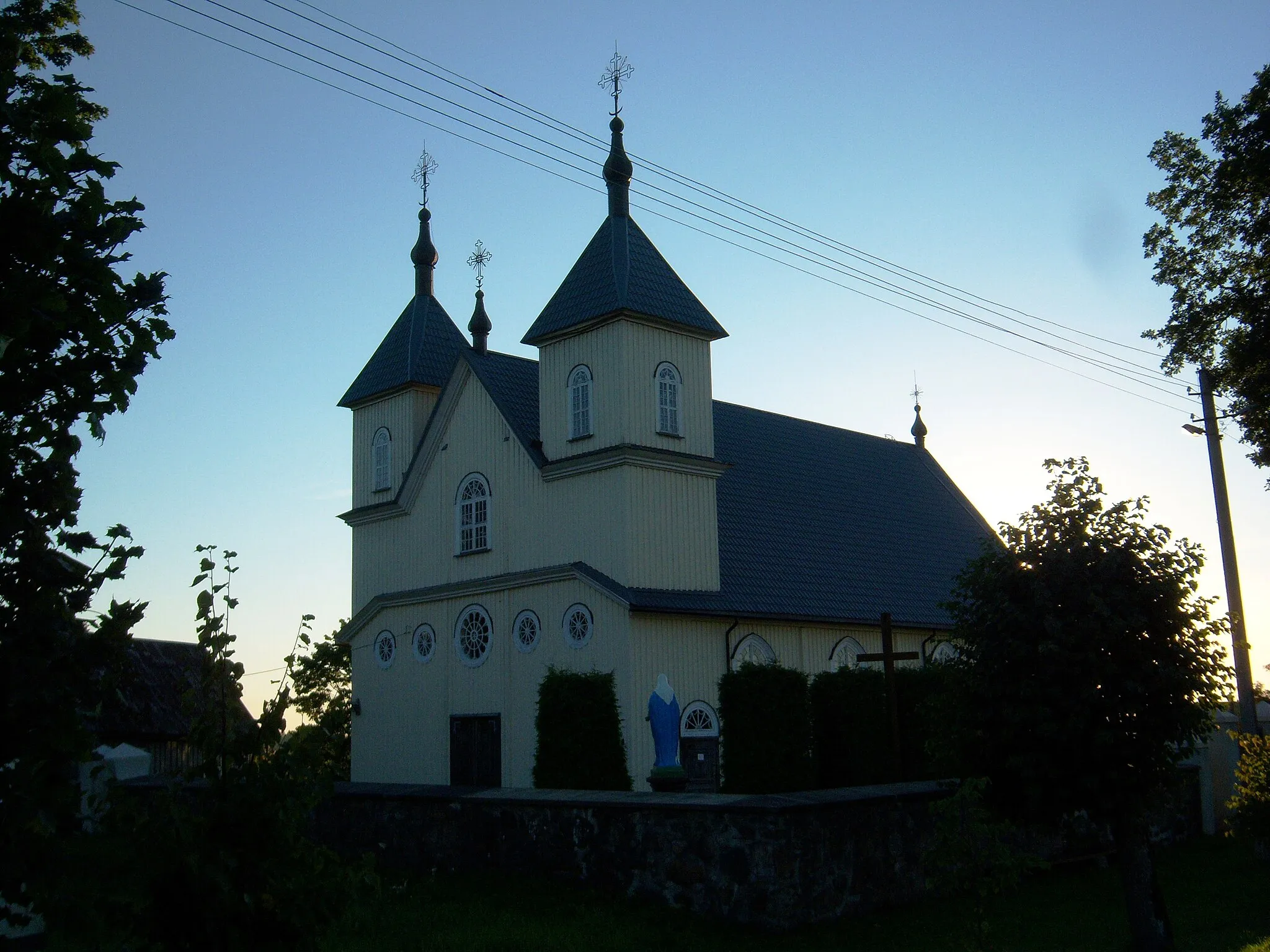 Photo showing: Judrėnai Catholic church, Klaipėda District. Lithuania