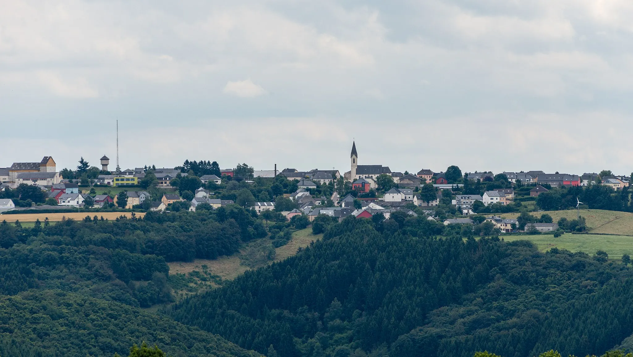 Photo showing: Vue op Heischent vu Géisdref, 'Op der Minn', bei der Weekapell .