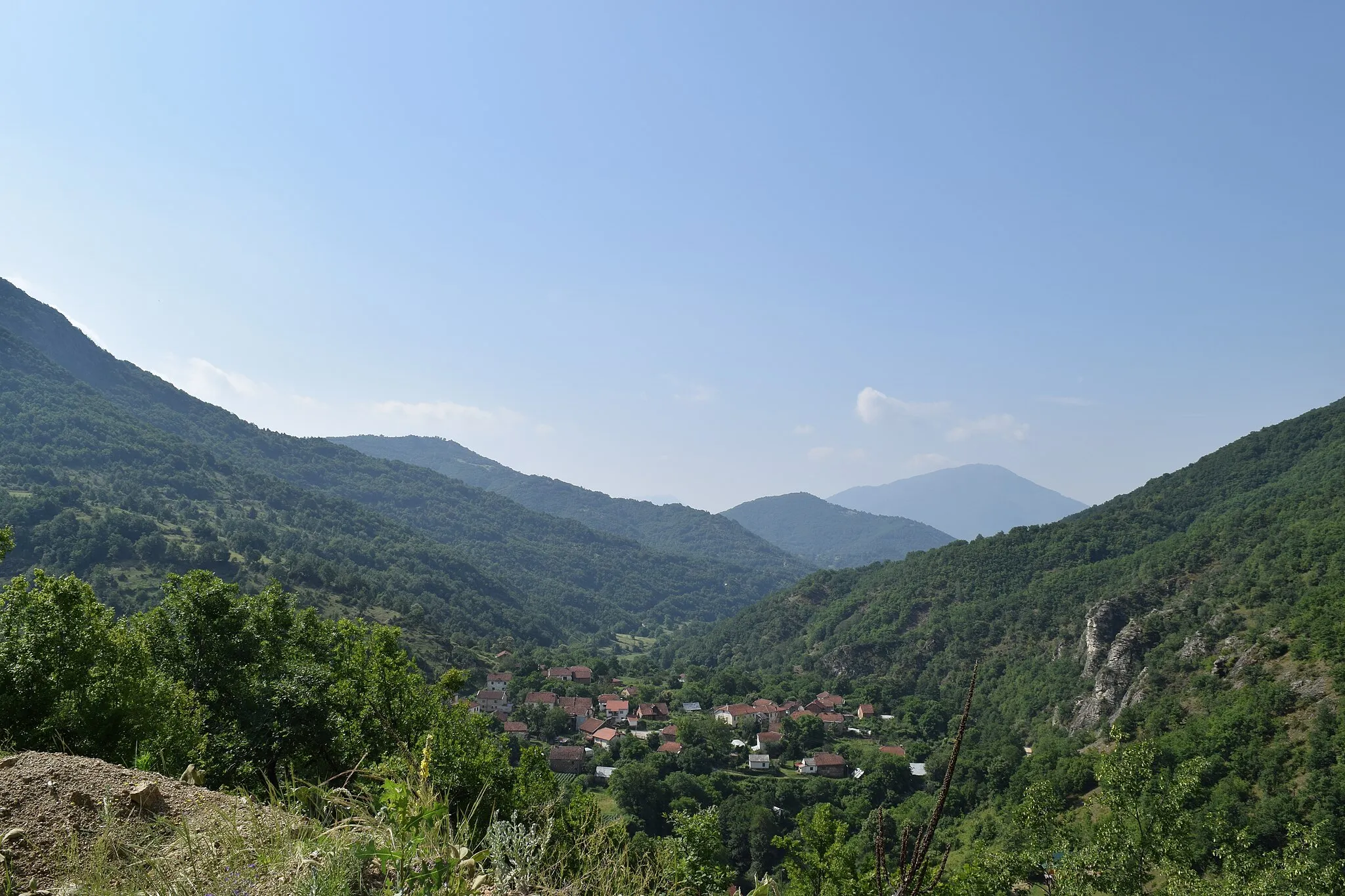 Photo showing: Panoramic view of the village Nežilovo