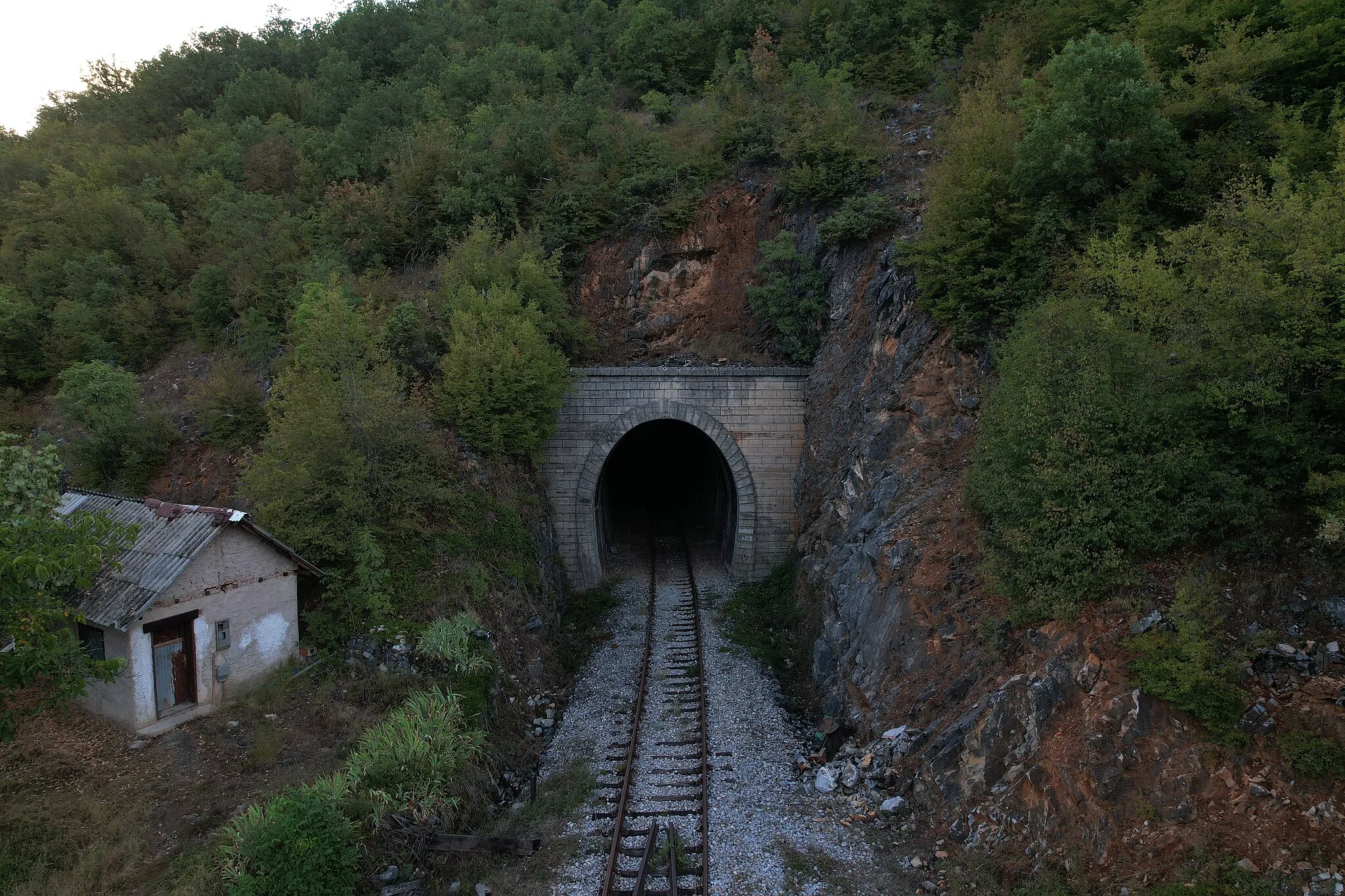 Photo showing: A rail tunnel near the village of Srbinovo