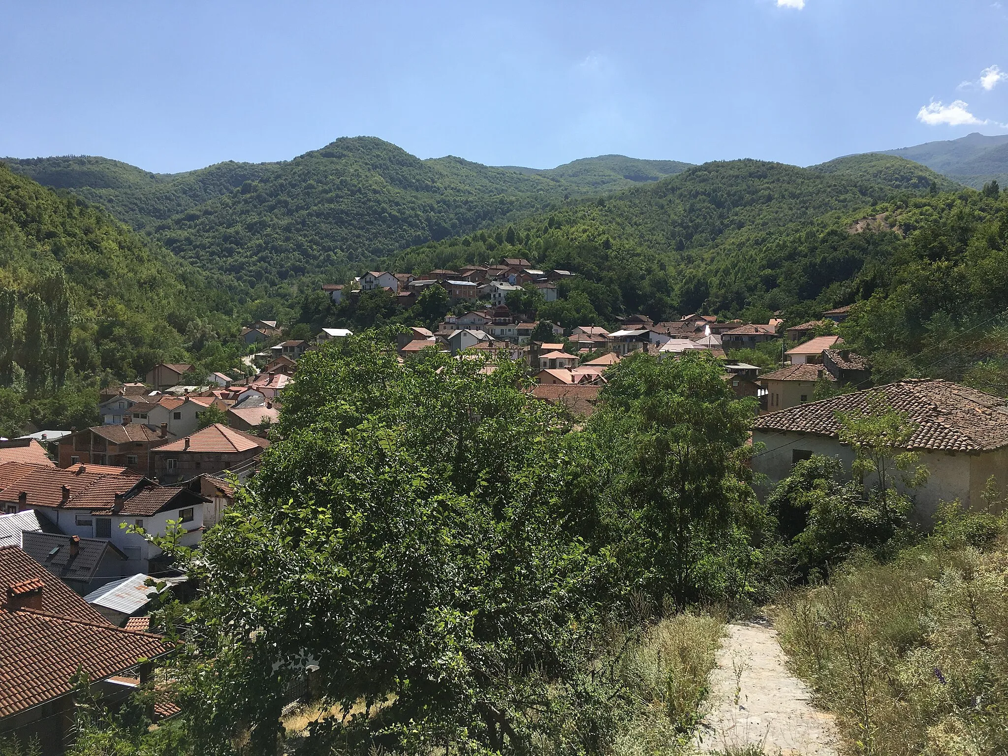 Photo showing: Panoramic view of Gorno Maalo of the village of Oktisi