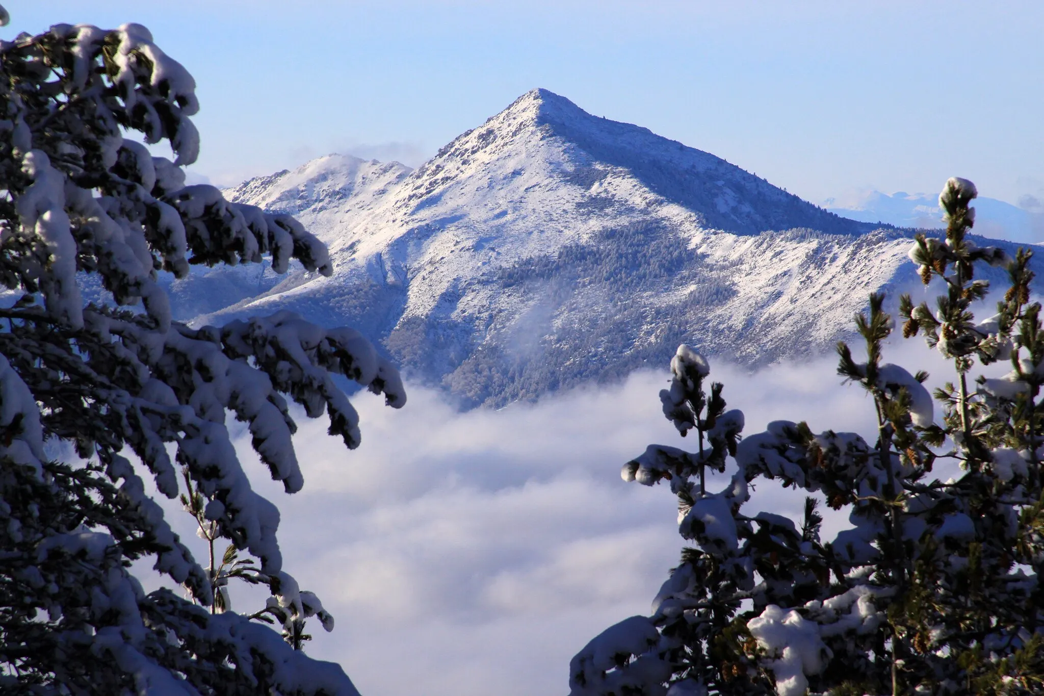 Photo showing: Ostërvice/Pashallore mountain 2092 m. alt. seen from Brezovica ski center