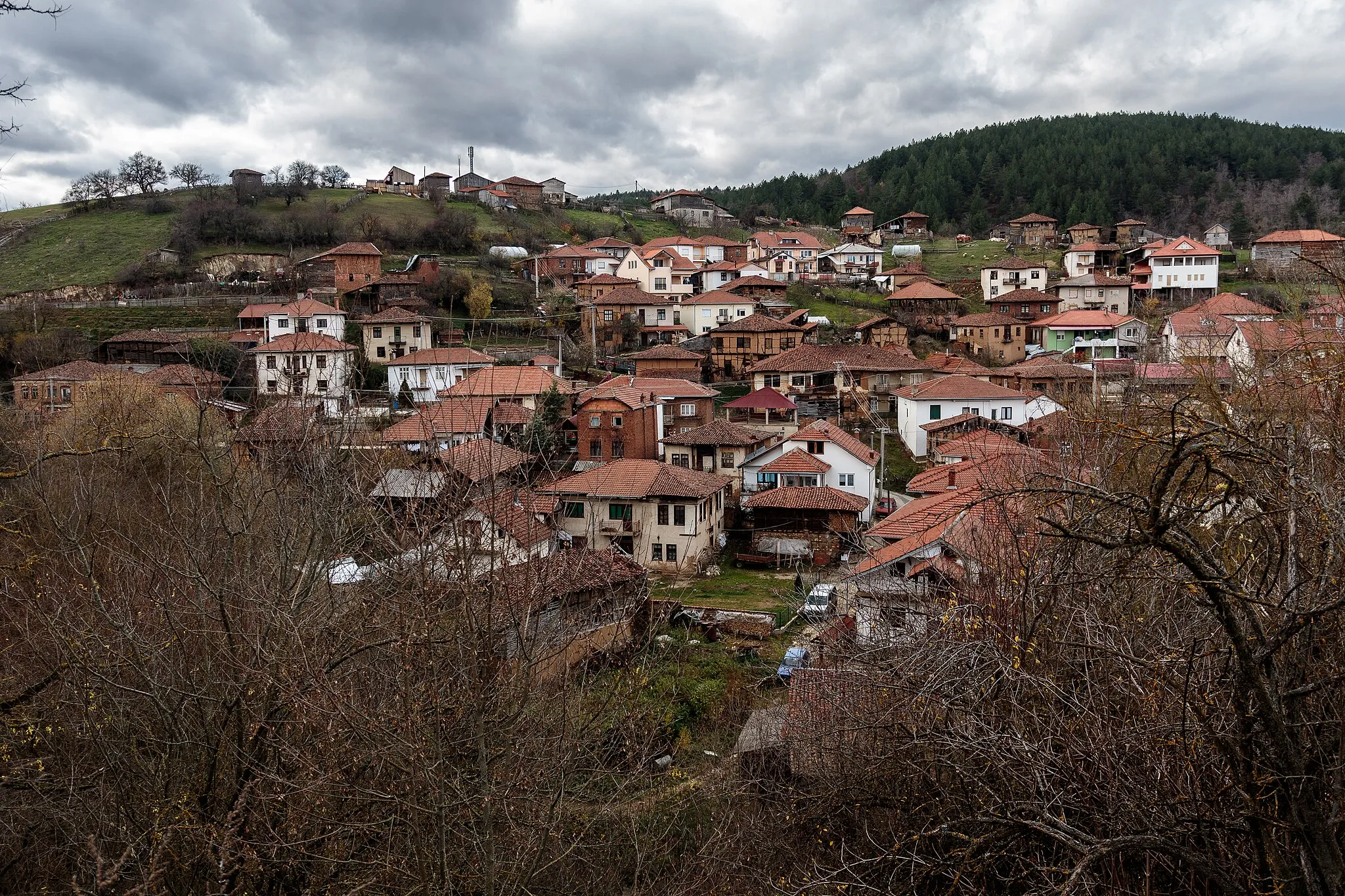 Photo showing: Panoramic view of the village Vladimirovo