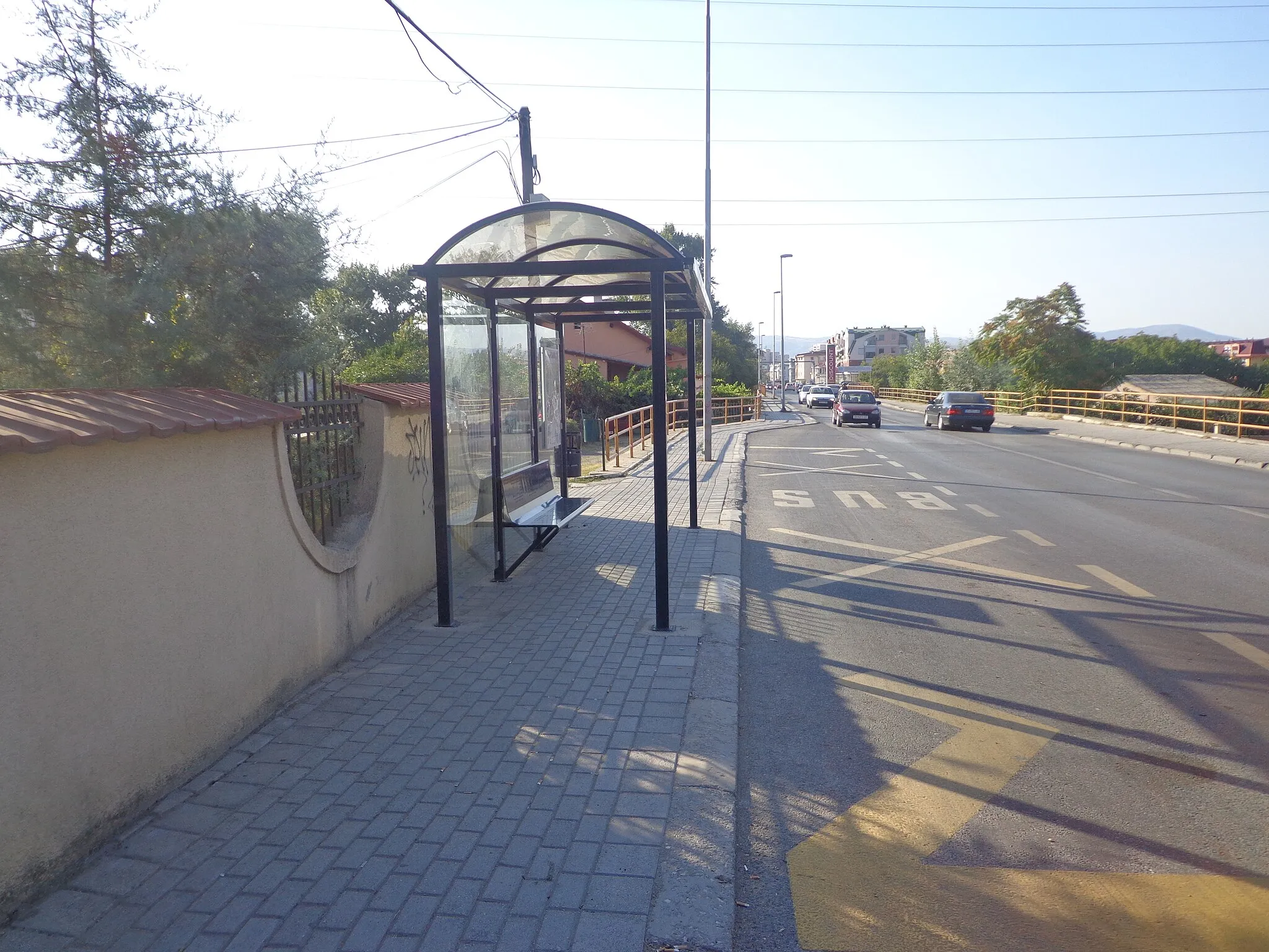 Photo showing: Skopje, R. of Macedonia ( Modern Bus station ),  Скопје/Скопље, Р. Македонија