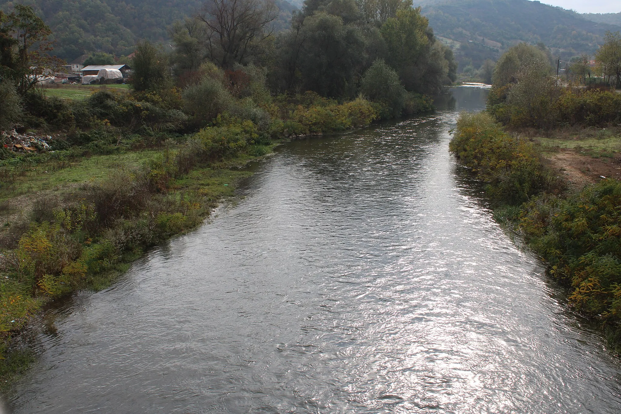 Photo showing: Pčinja (downstream view) in the southern part of Dolno Konjari.