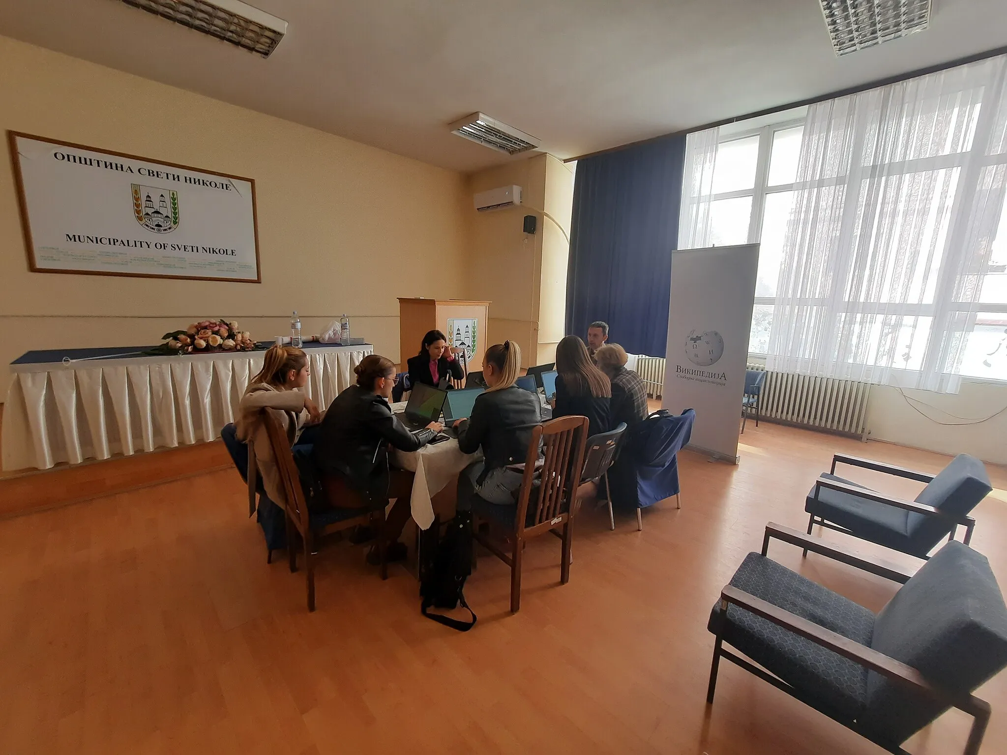 Photo showing: The editing workshop within the WikiTour Sveti Nikole.