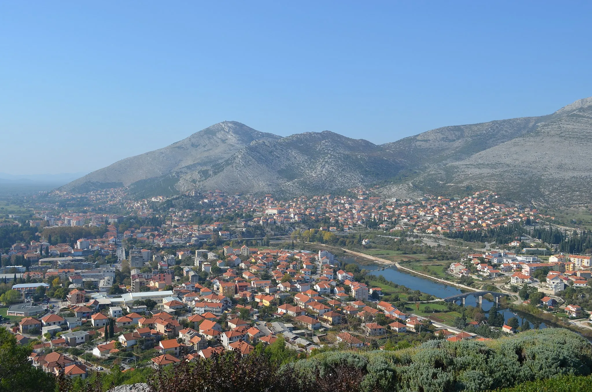 Photo showing: View over city of Trebinje in Bosnia and Herzegovina.