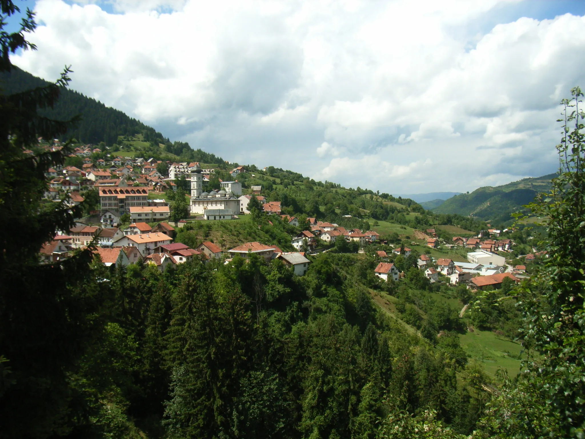 Photo showing: View on Čajniče, Bosnia and Herzegovina.
