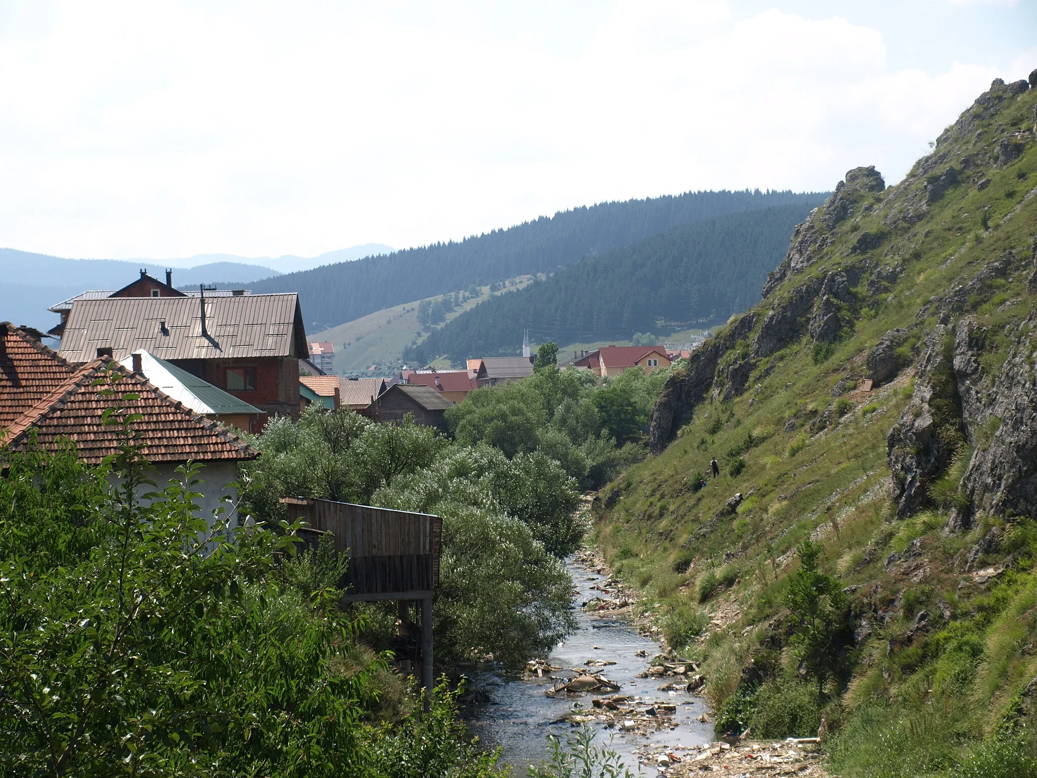 Photo showing: The Ibar river at the nothwestern entry of Rožaje, Montenegro