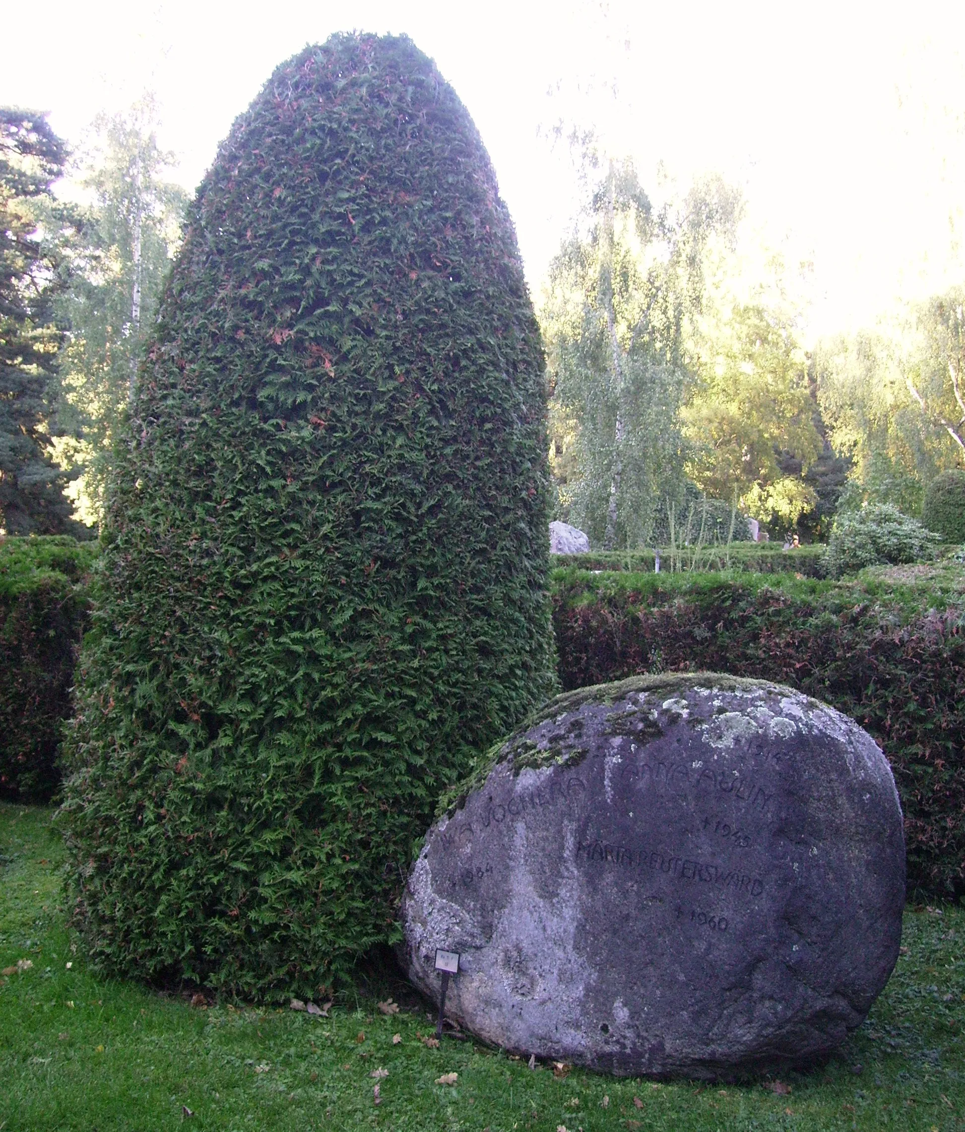 Photo showing: Picture of Tor Aulins grave at Norra begravningsplatsen in Solna