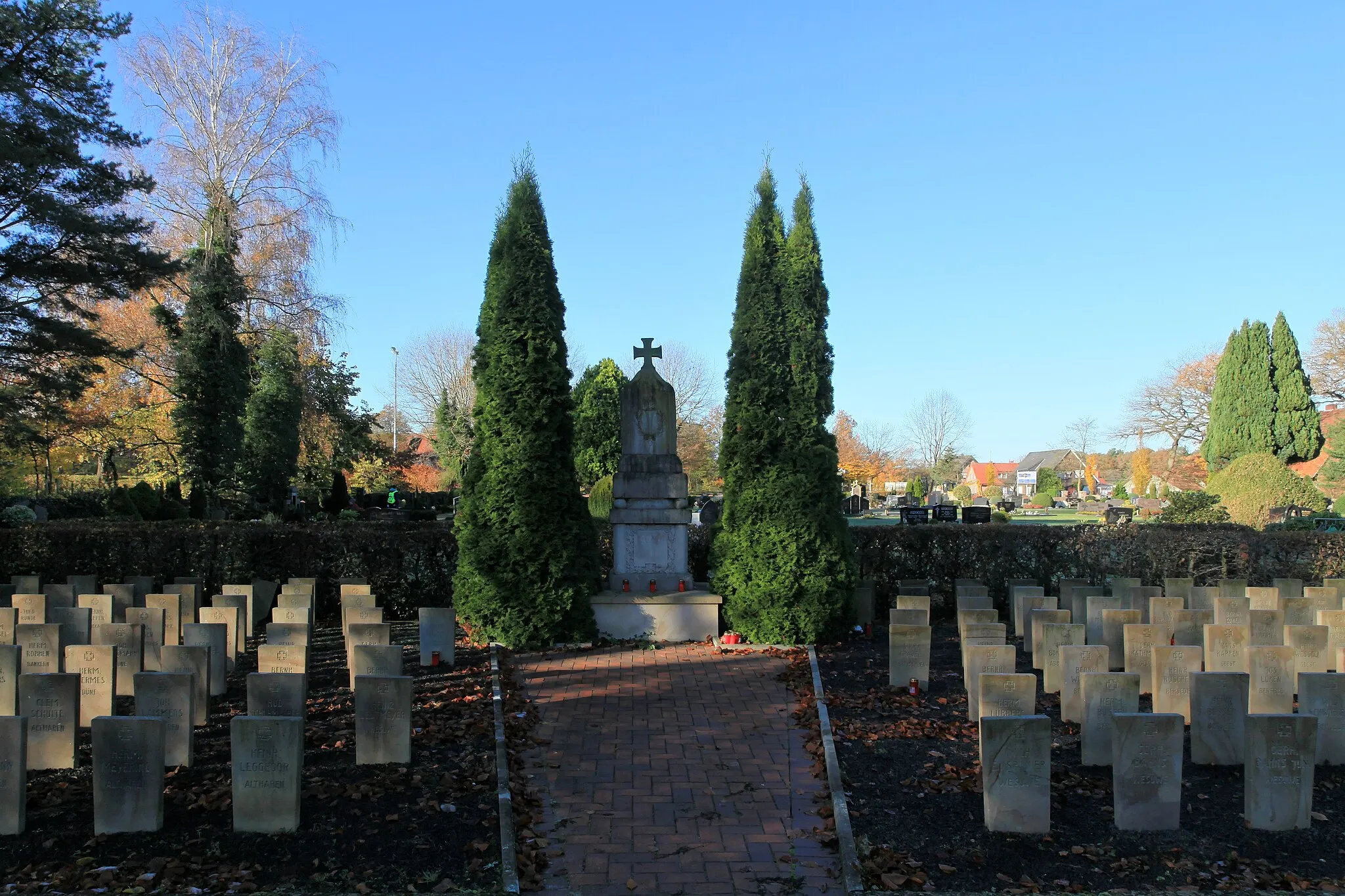 Photo showing: Ehrenfriedhof, Friedhof Wesuwe, Am Sportplatz in Wesuwe, Haren (Ems)