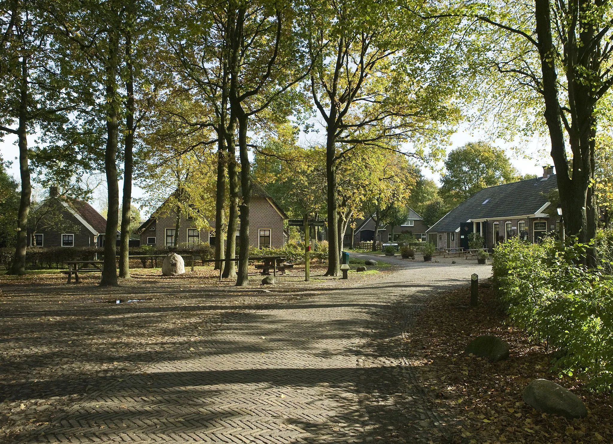 Photo showing: Boerderijen: Overzicht, dorpsplein ook wel dorpsbrink (opmerking: Gefotografeerd voor Foto Folie Nieuwbouw)