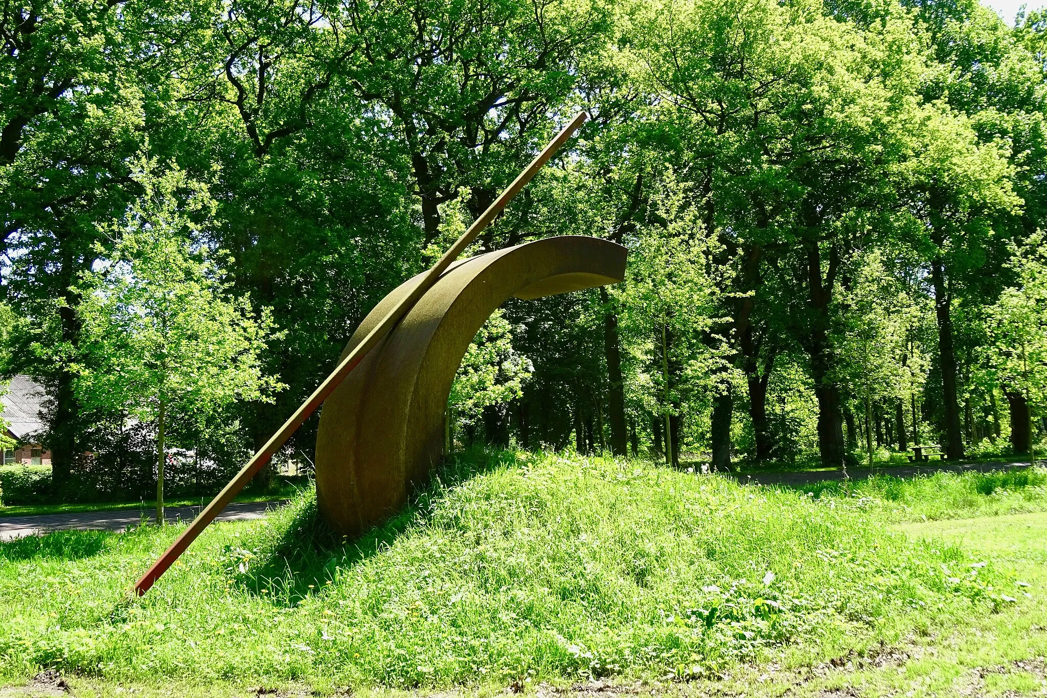 Photo showing: Staalplastiek (cortenstaal) van Adri de Fluiter in Vriescheloo