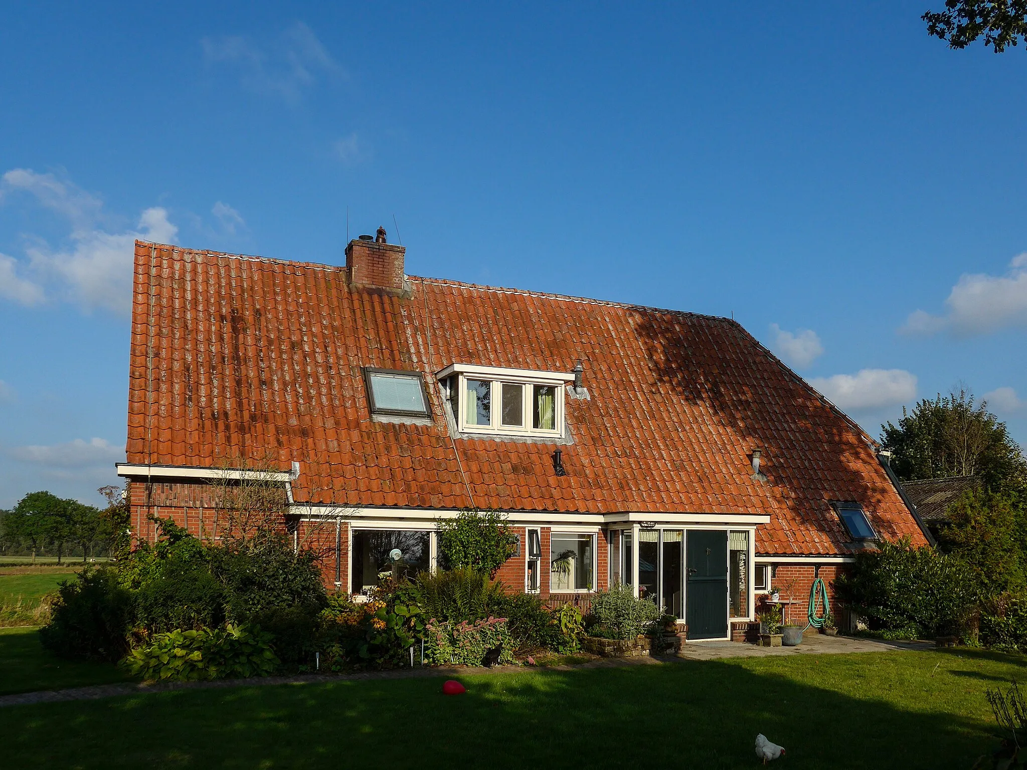 Photo showing: Former dienstwoning at the pumping station near Peizermade, a village in in the Dutch province of Drenthe.