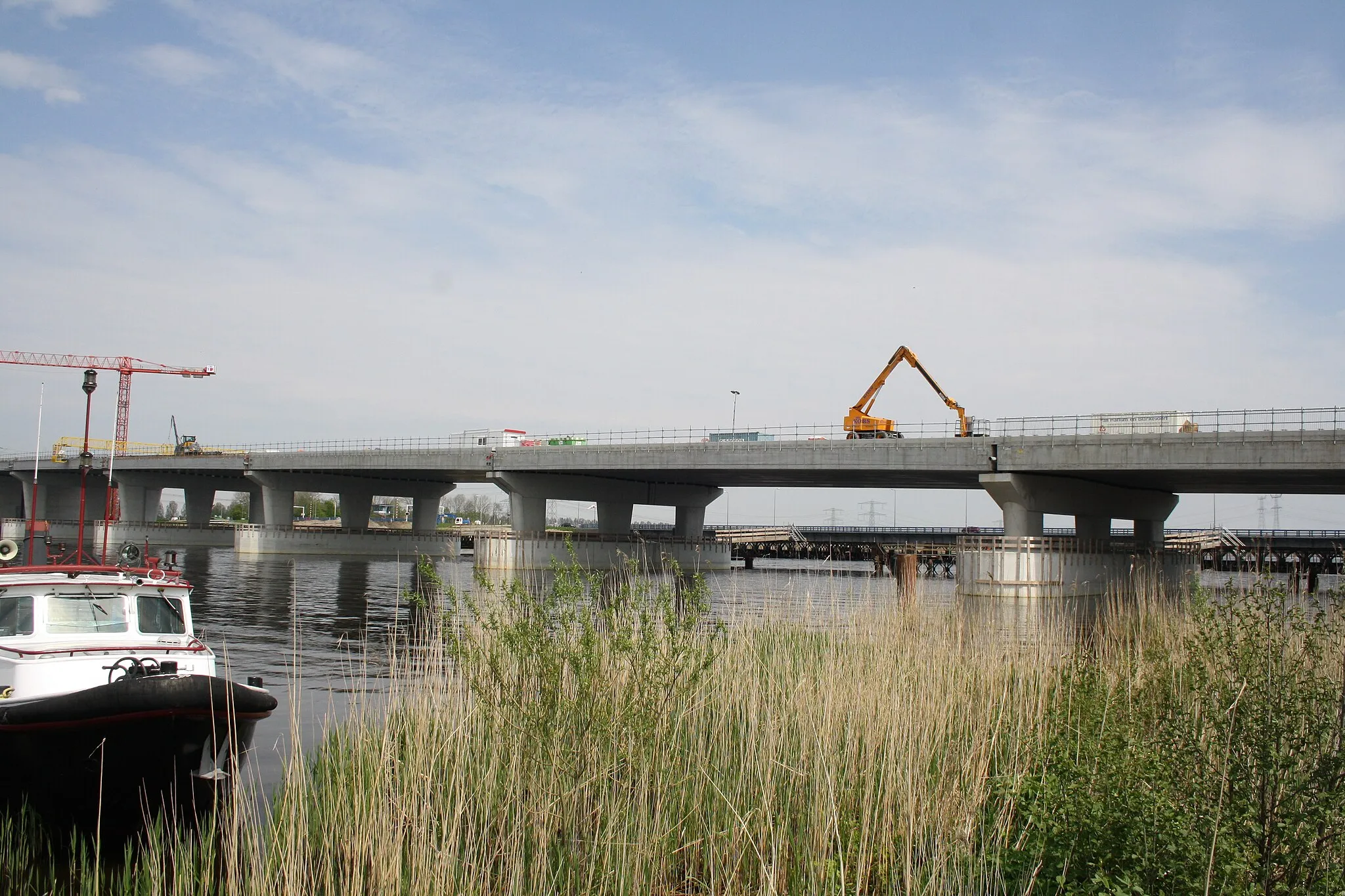 Photo showing: Aanleg nieuwe Ramspolbrug mei 2012